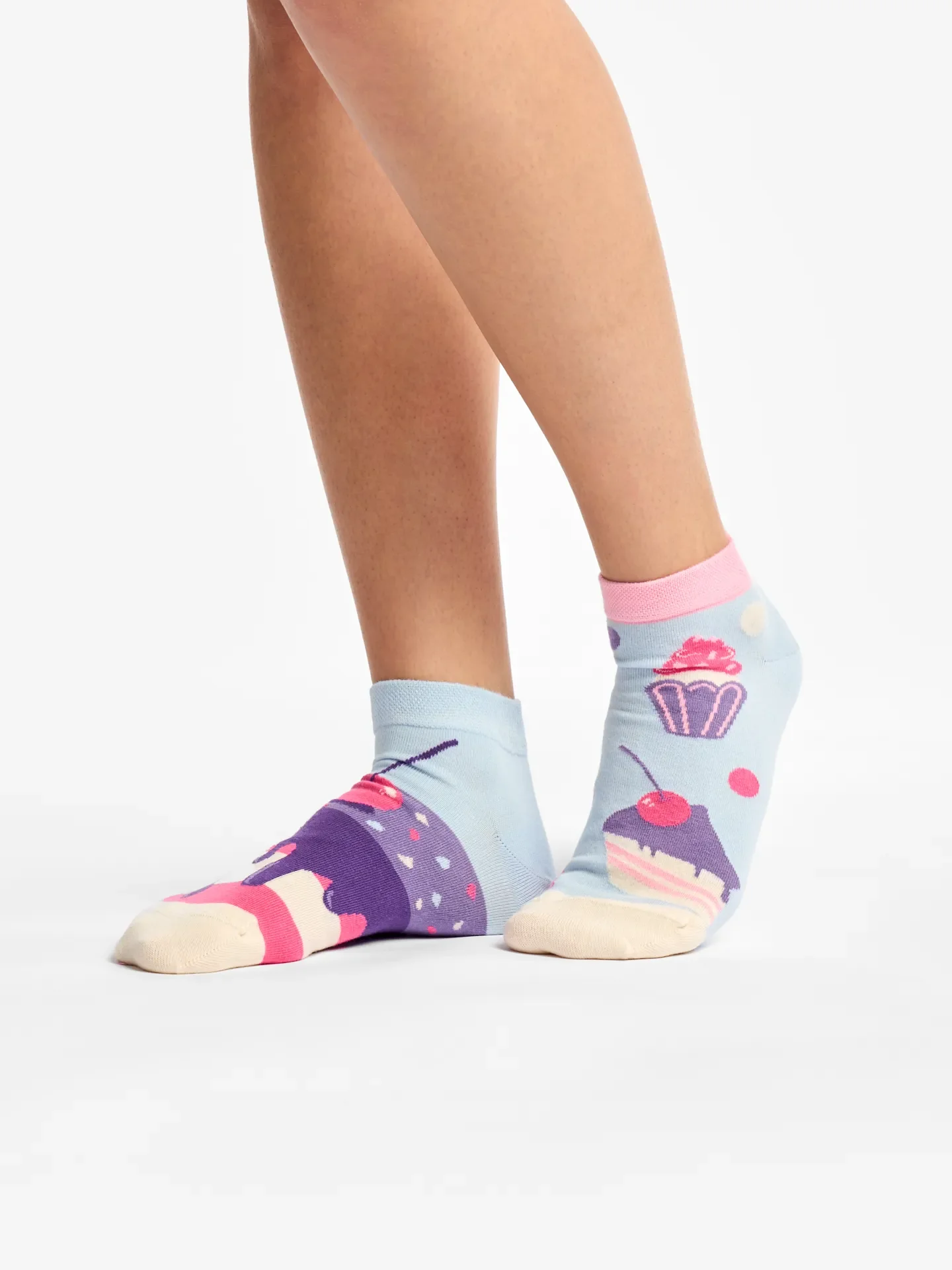 Lustige Knöchelsocken Kirschkuchen - Image 2