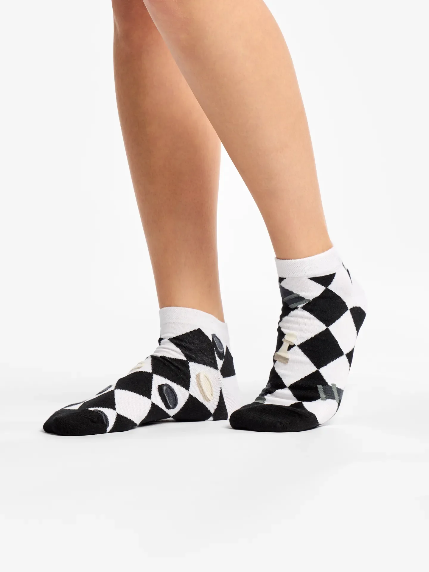 Lustige Knöchelsocken Schach und Dame - Image 2