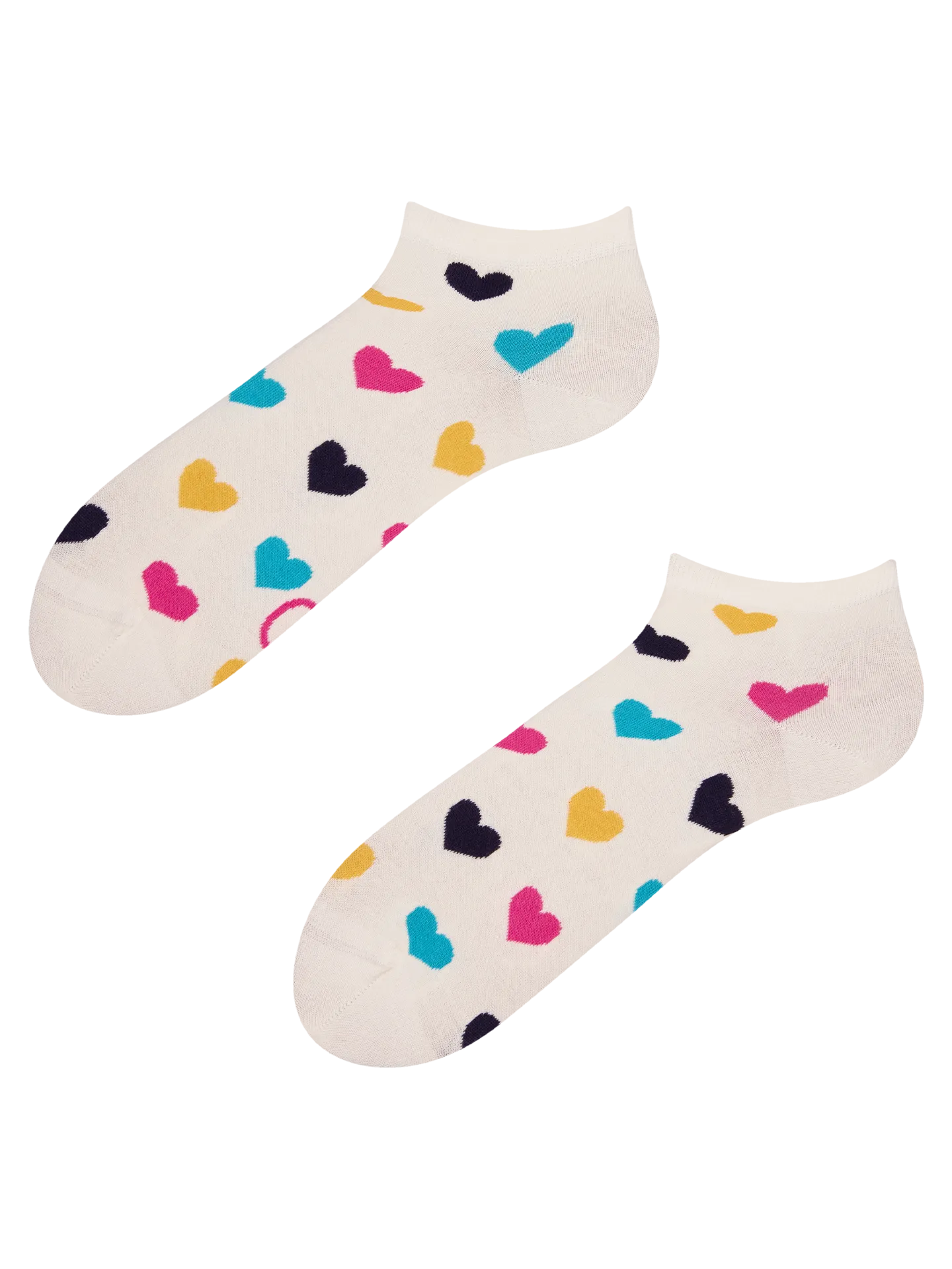 Lustige Knöchelsocken Bunte Herzen