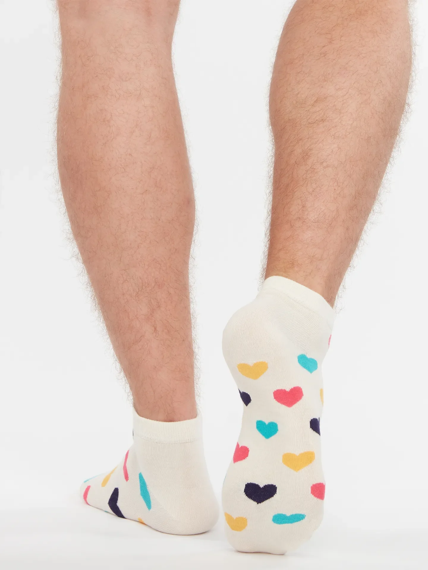 Lustige Knöchelsocken Bunte Herzen - Image 3