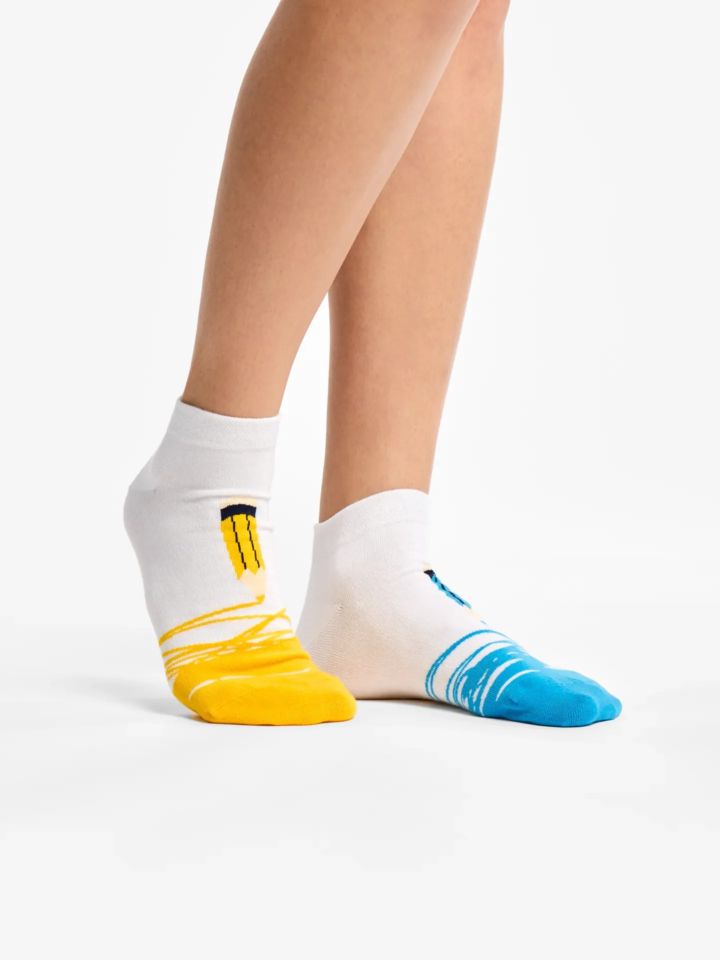 Lustige Knöchelsocken Bunte Bleistifte - Image 3