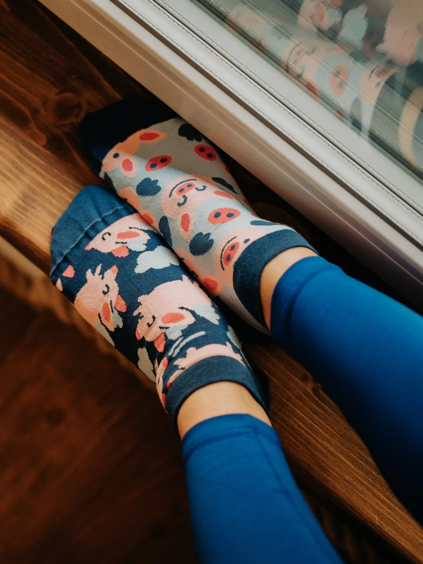 Lustige Knöchelsocken Fliegende Schweinchen - Image 4