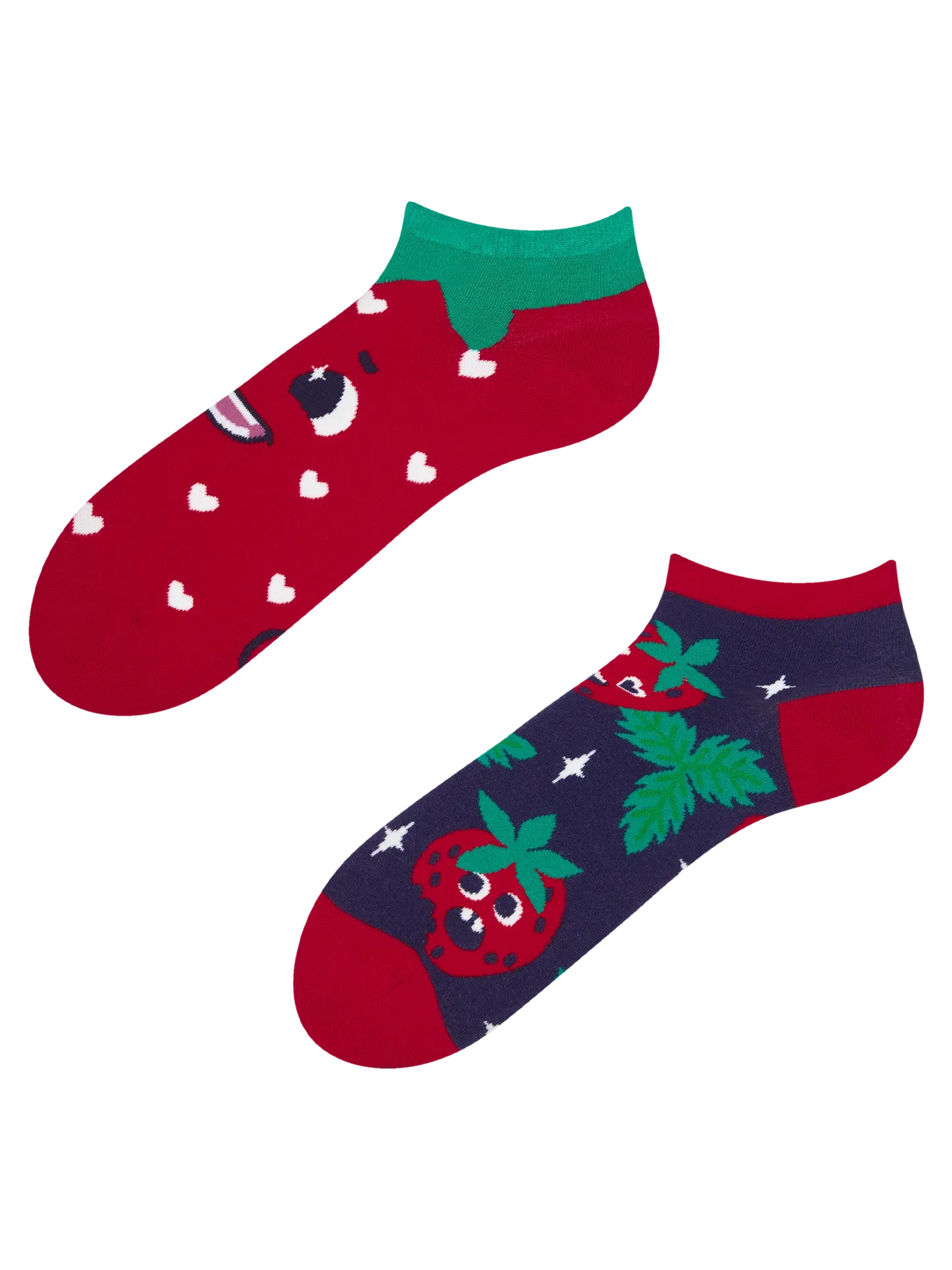 Lustige Knöchelsocken Glückliche Erdbeeren
