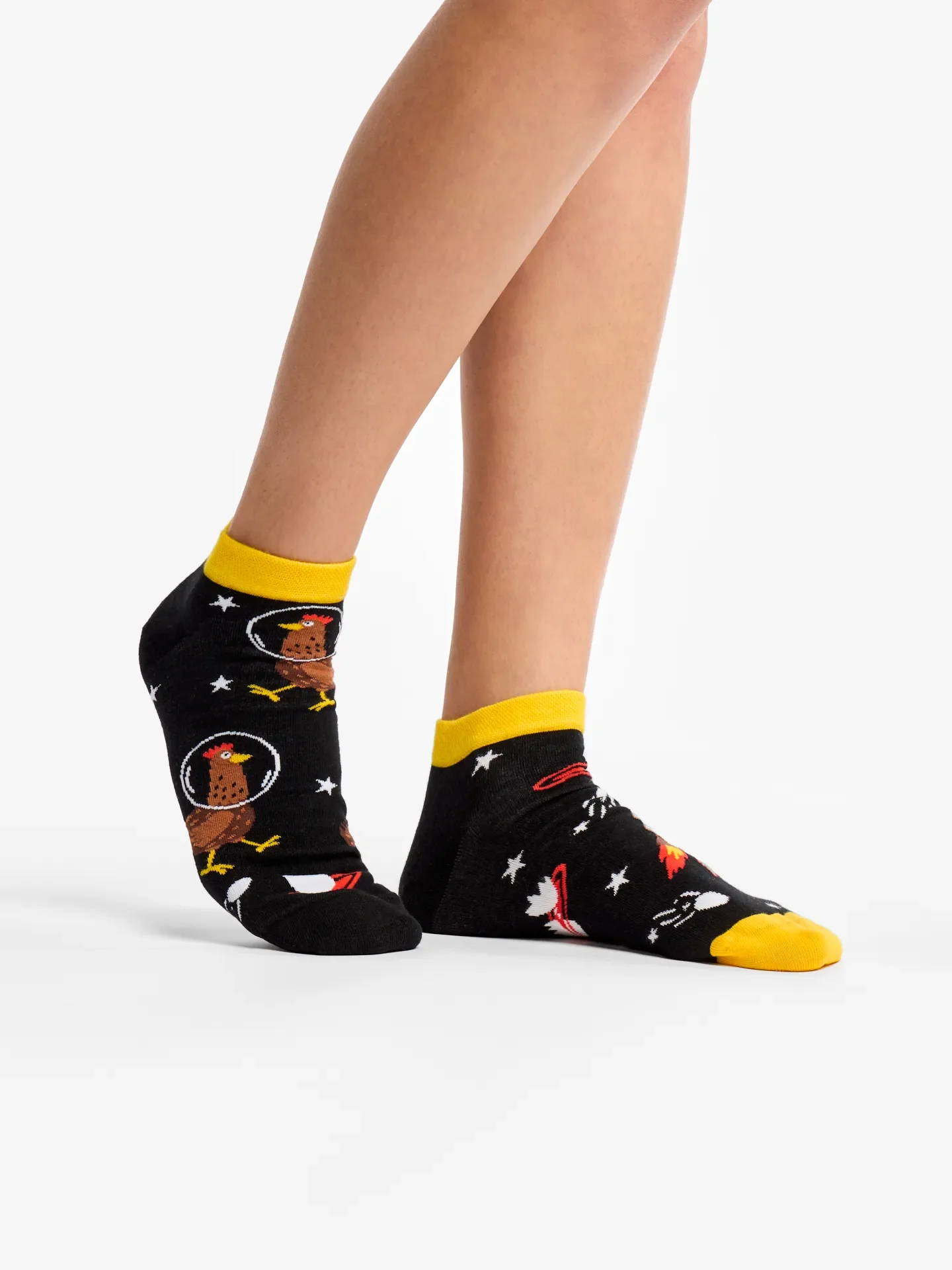Lustige Knöchelsocken Hühner-Astronaut - Image 3