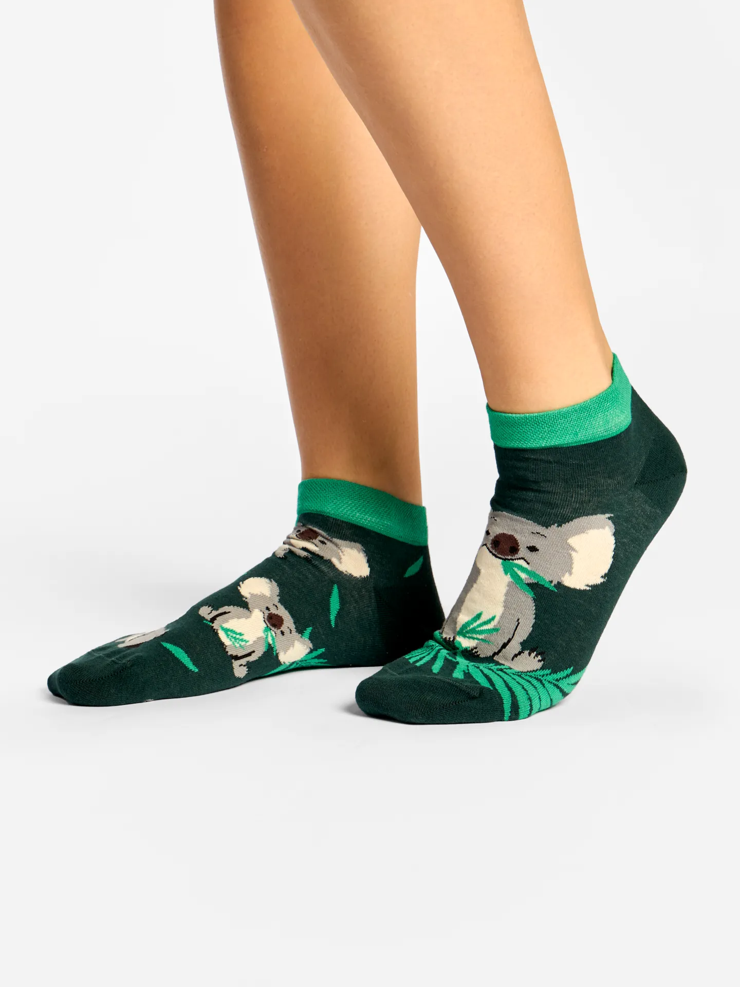 Lustige Knöchelsocken Koala und Blätter - Image 2