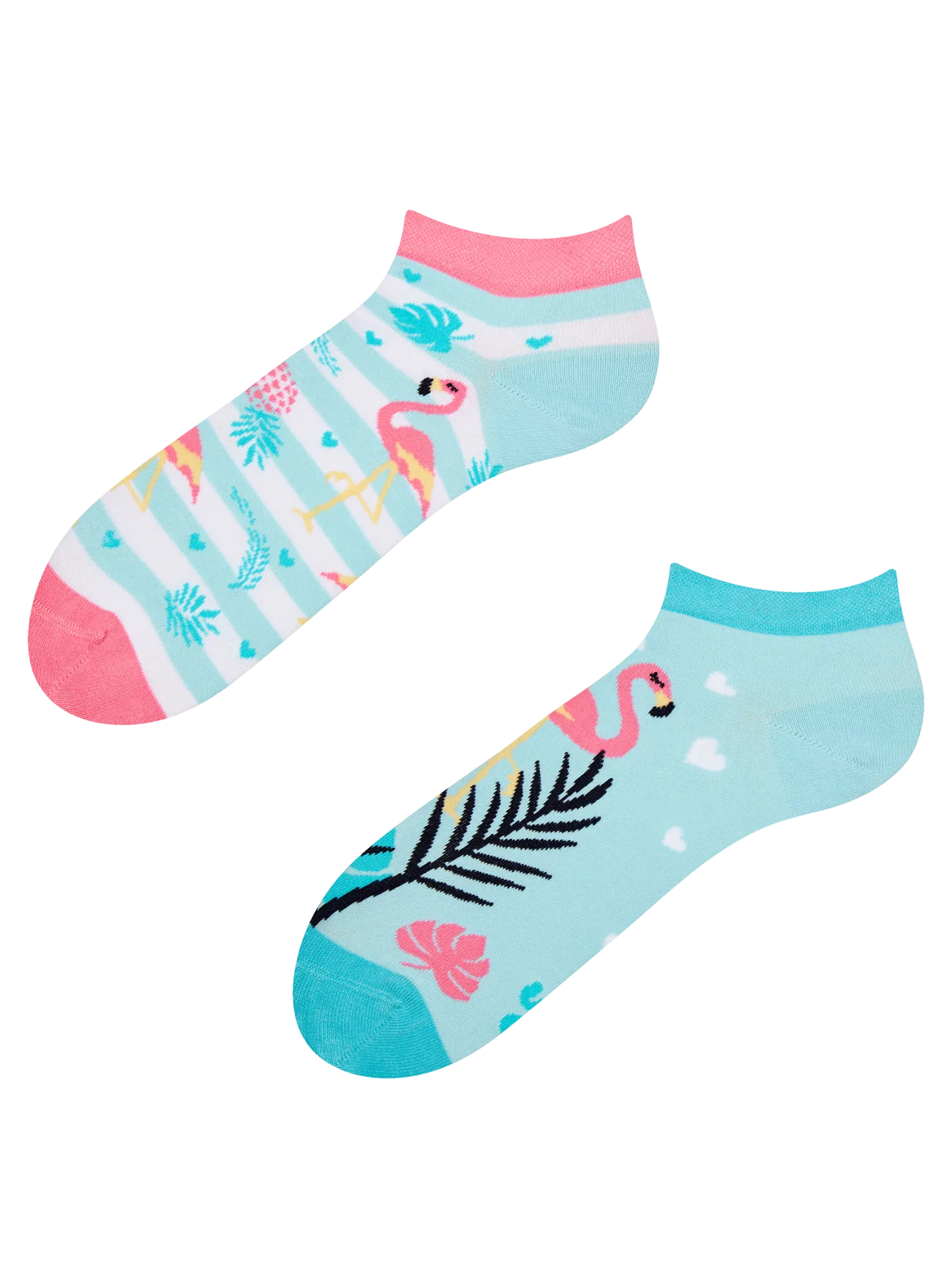 Lustige Knöchelsocken Liebes-Flamingos