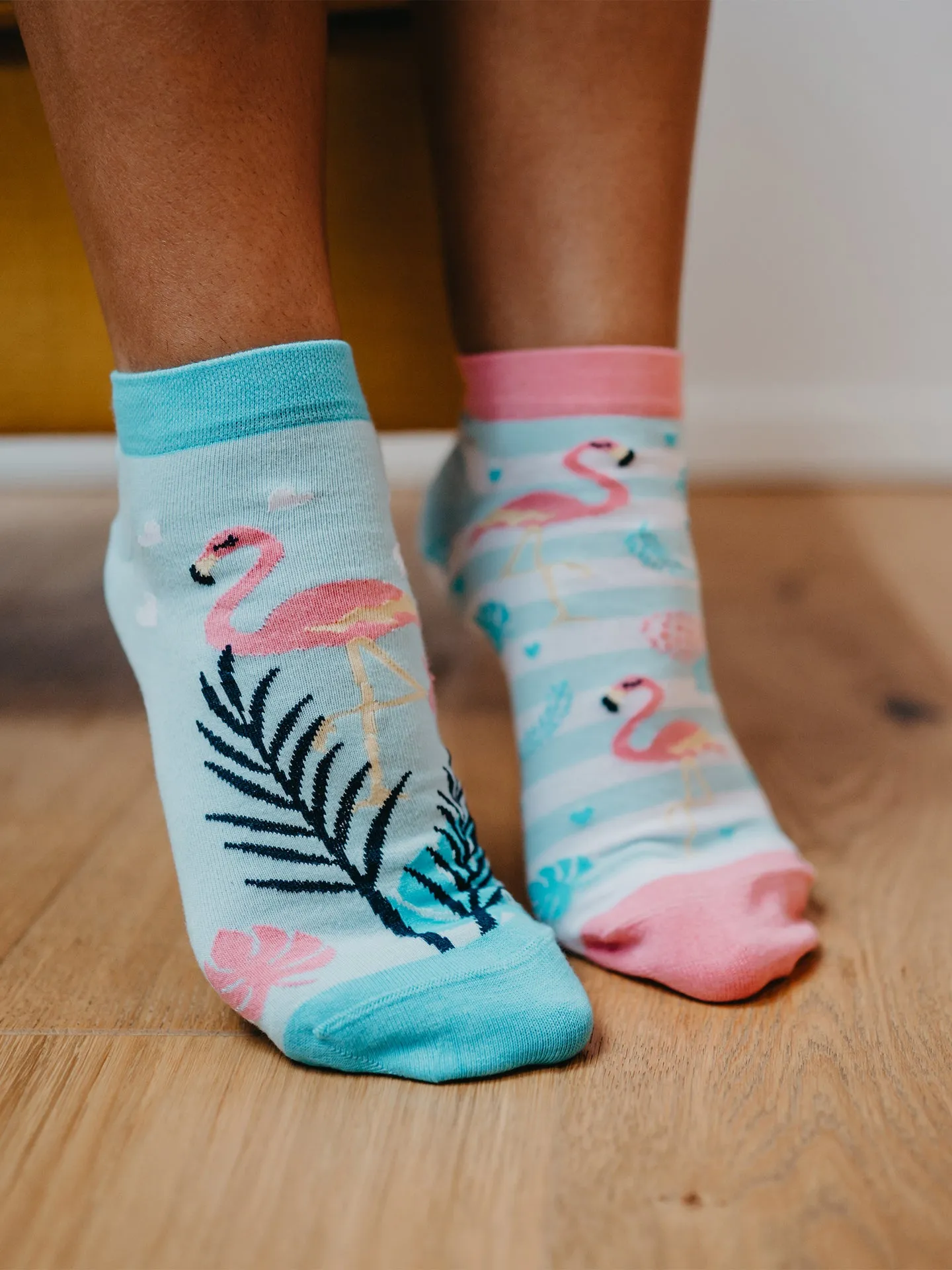 Lustige Knöchelsocken Liebes-Flamingos - Image 5