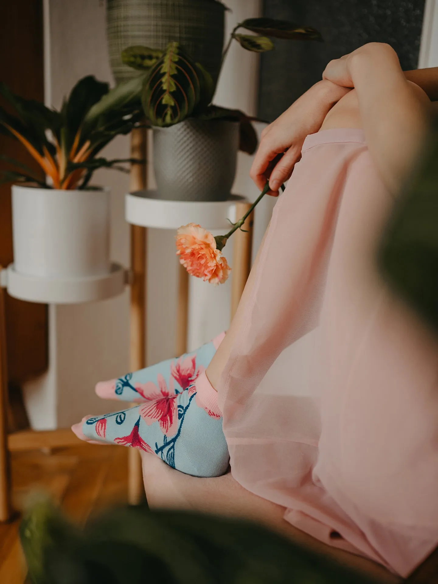 Lustige Knöchelsocken Orchidee - Image 4