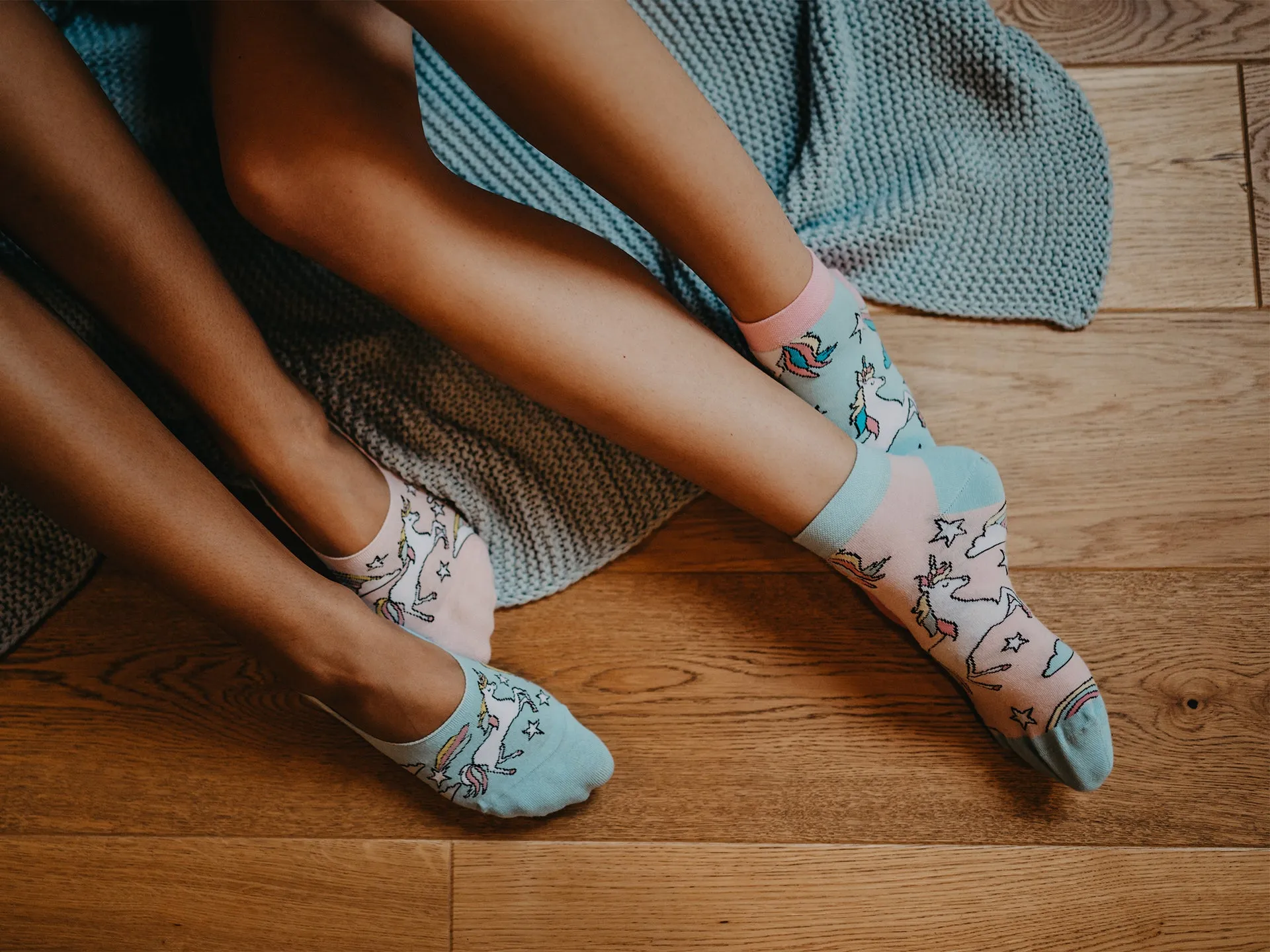 Lustige Knöchelsocken Regenbogen-Einhorn - Image 4
