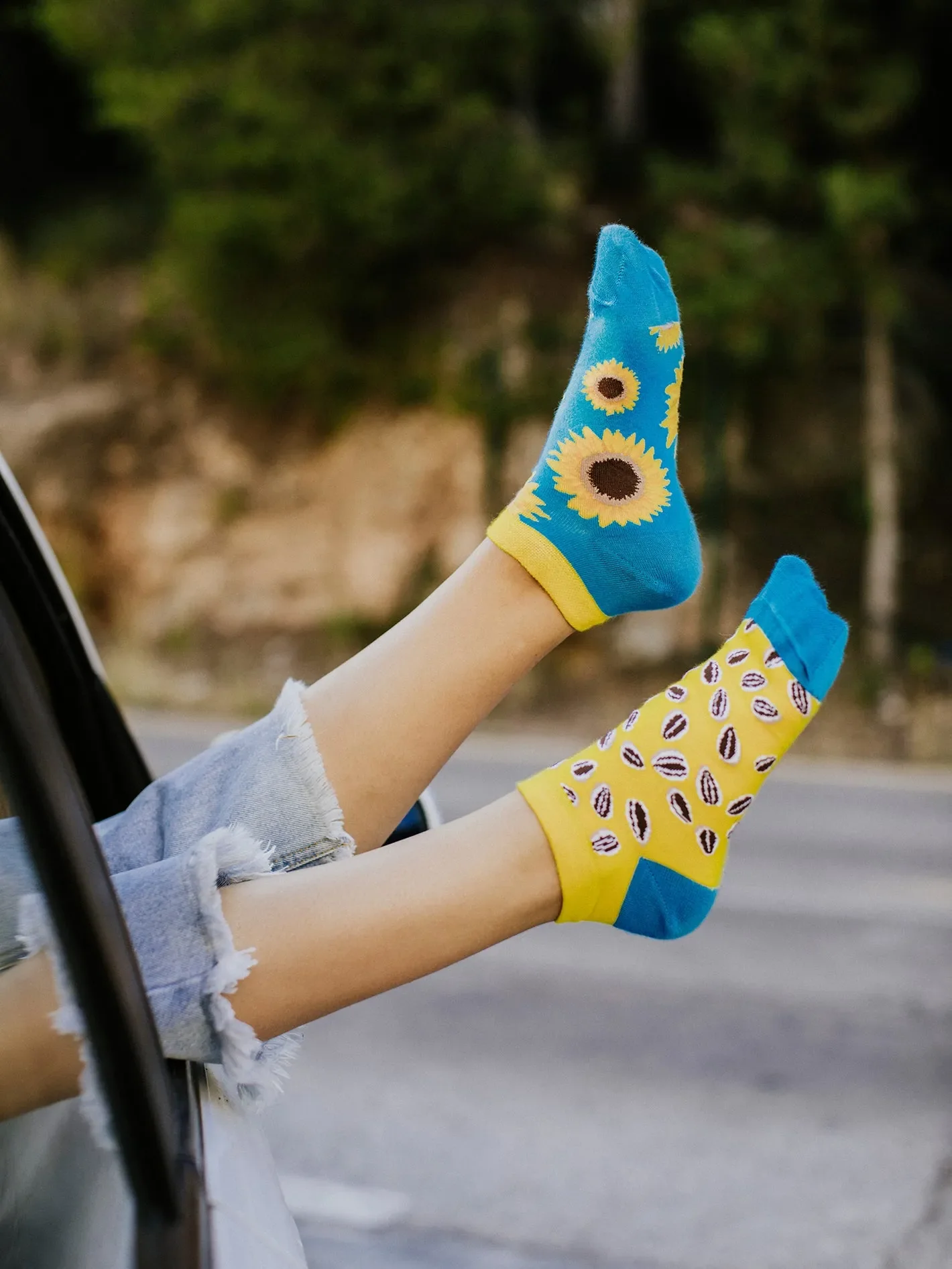 Lustige Knöchelsocken Sonnenblume - Image 4