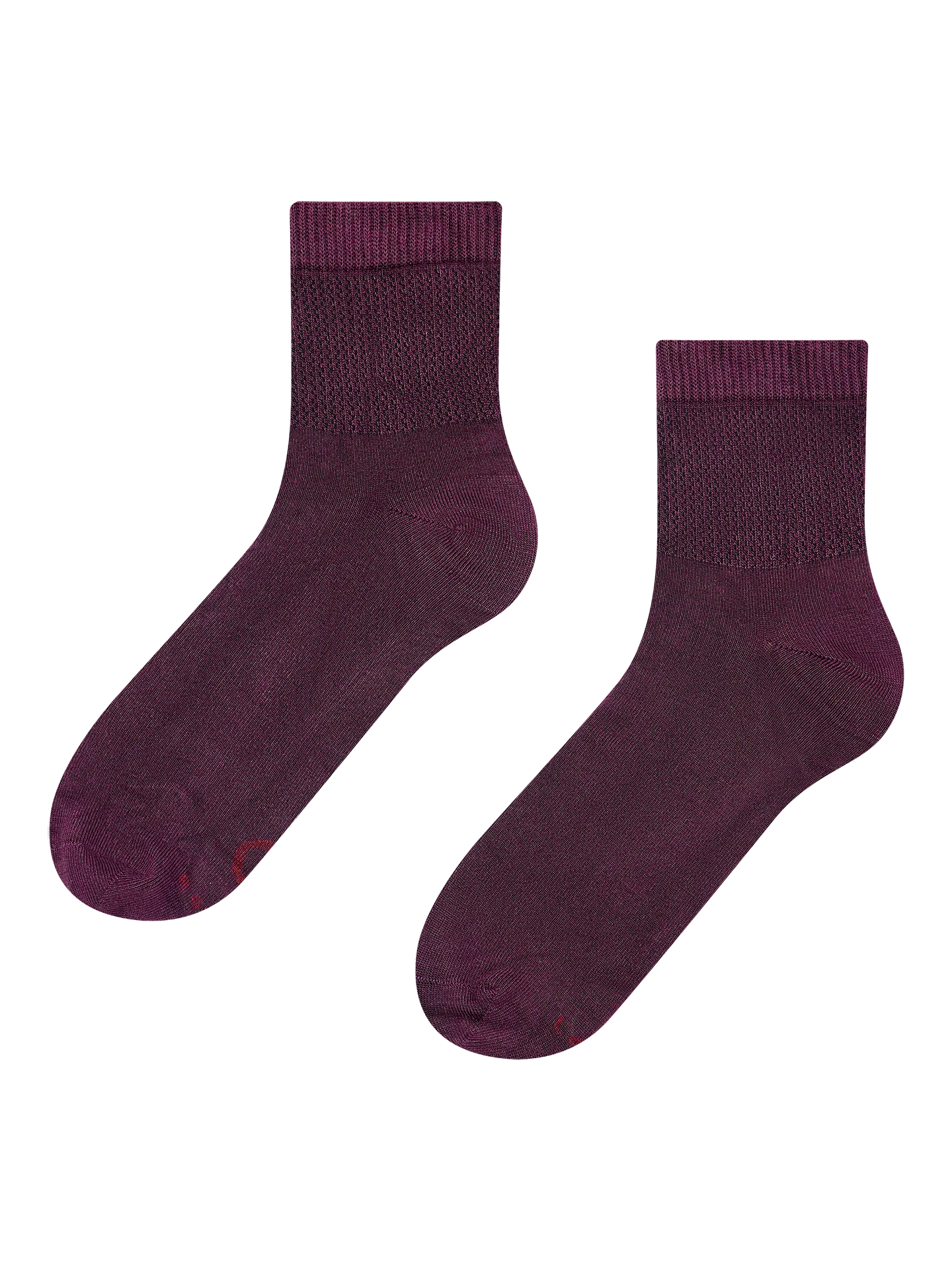 Antistress-Crewsocken Dunkles Burgunderrot