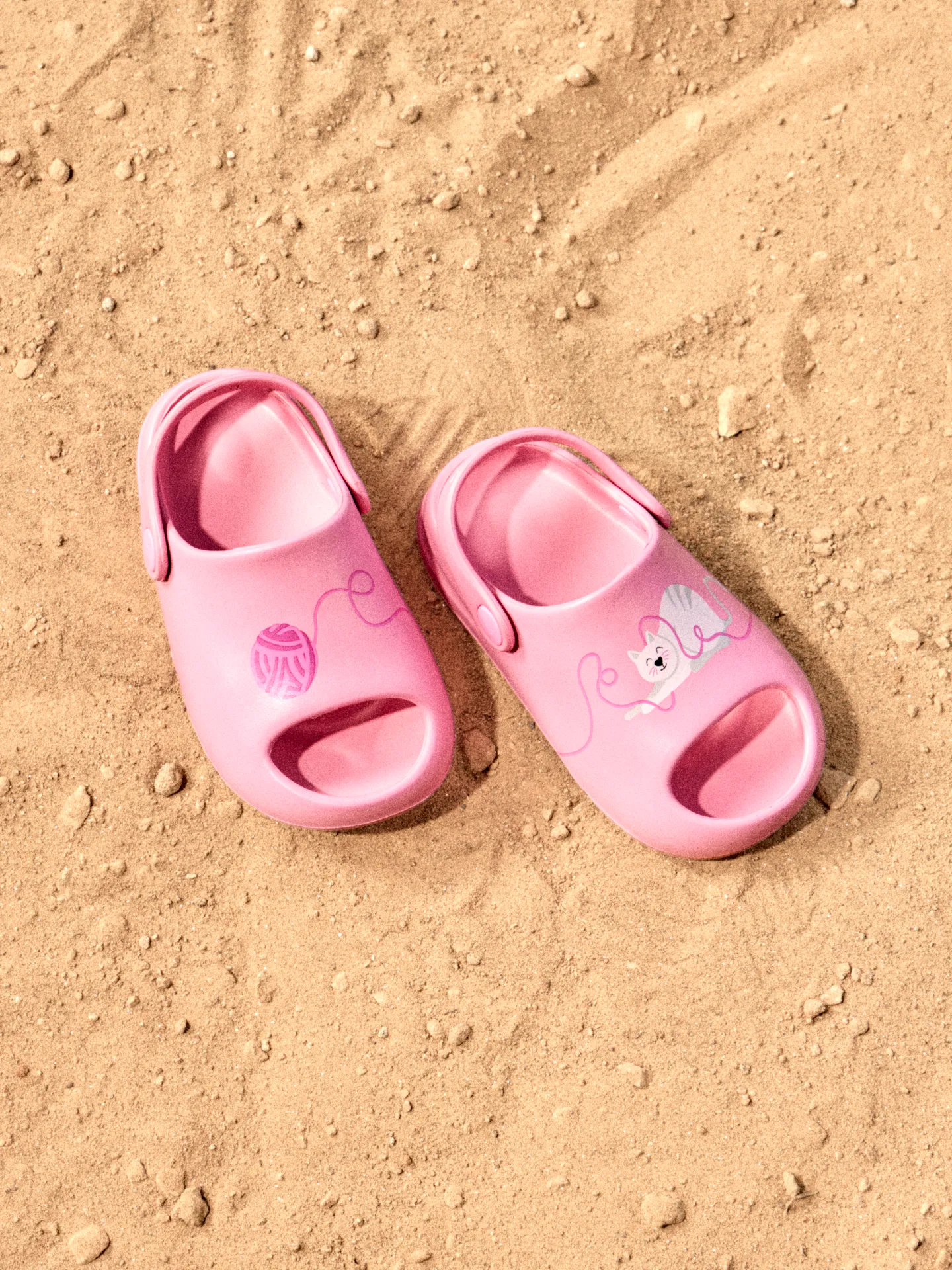 Lustige Baby-Clog-Sandalen mit dicker Sohle Katze und Ball - Image 2
