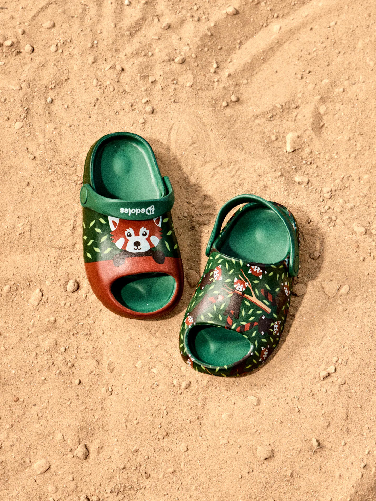 Lustige Baby-Clog-Sandalen mit dicker Sohle Roter Panda - Image 4