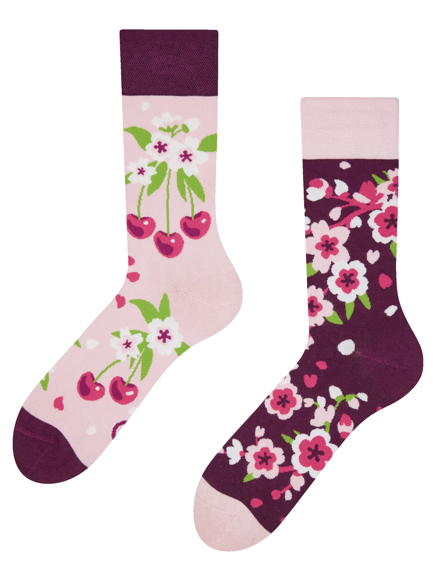 Lustige Bambussocken Kirschblüte