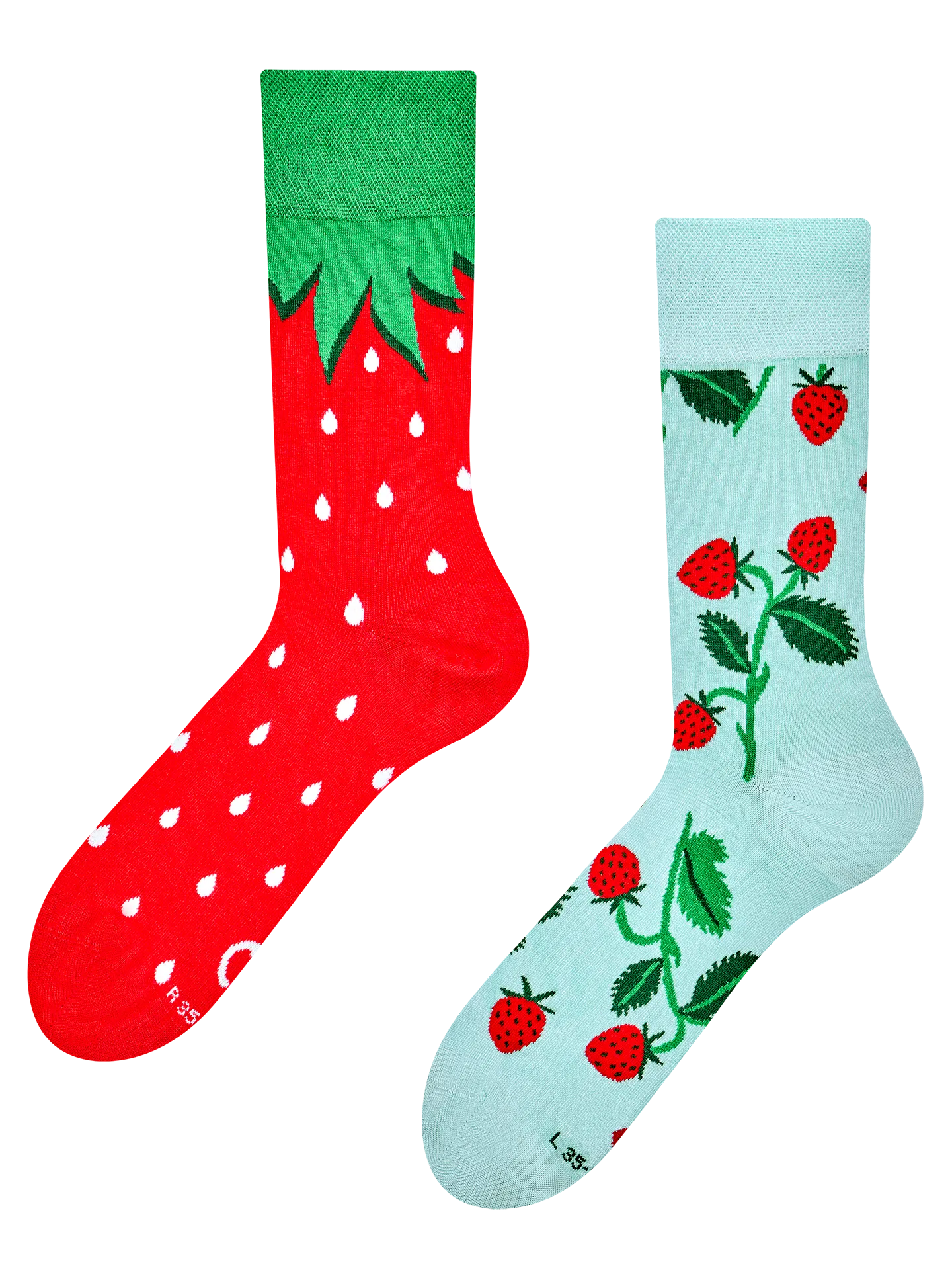 Lustige Bambussocken Kleine Erdbeeren