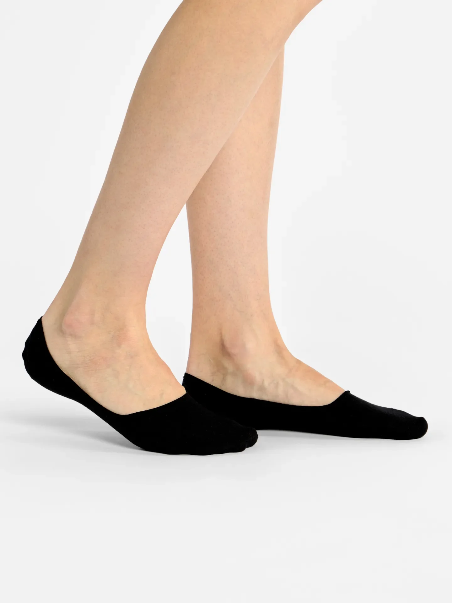 3er-Pack No-Show-Socken aus Baumwolle Schwarz Klassisch - Image 3