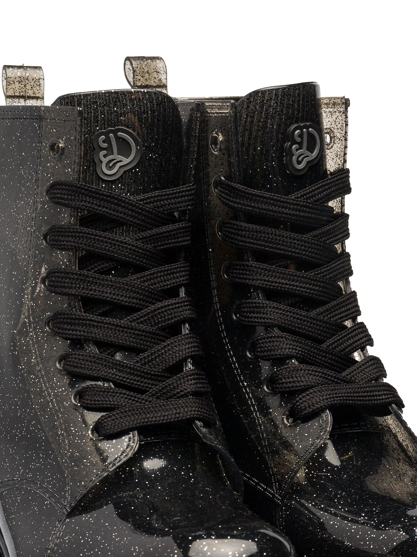 Schwarze Glitzer Regenstiefel für Frauen - Image 4