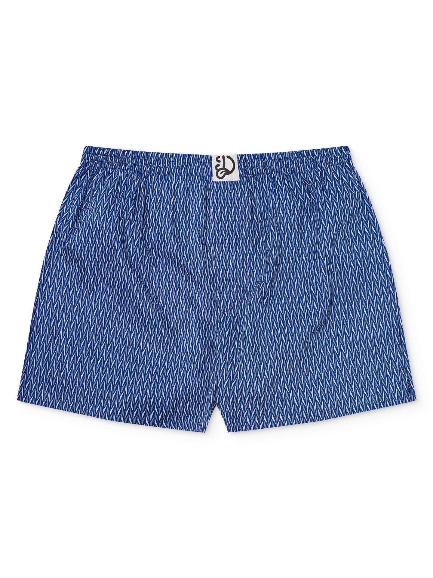 Blau-grau gemusterte Shorts für Männer