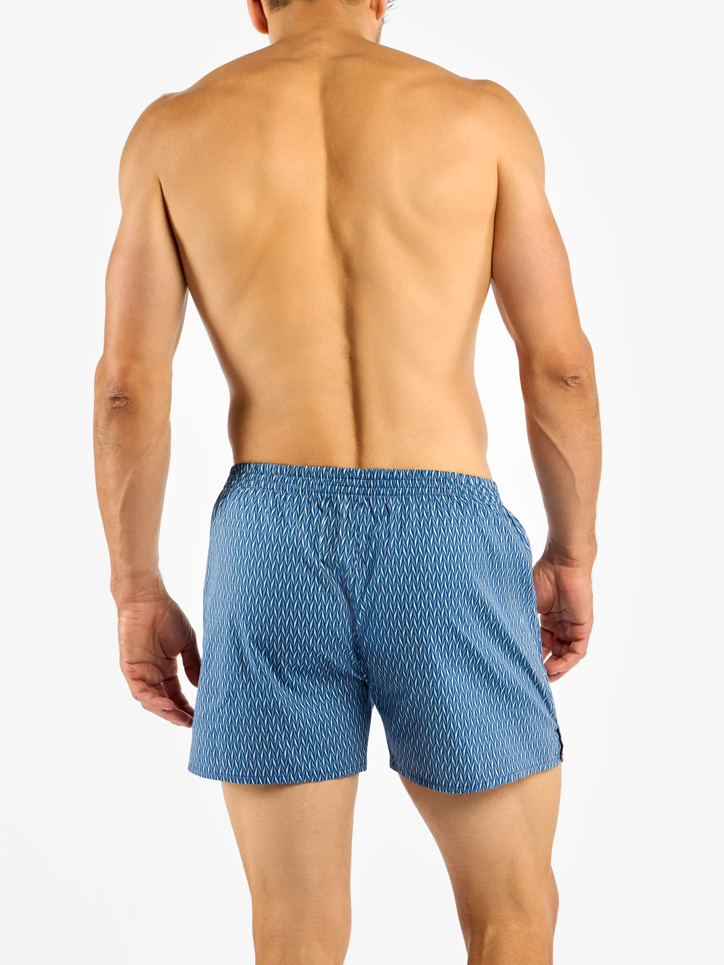 Blau-grau gemusterte Shorts für Männer - Image 5
