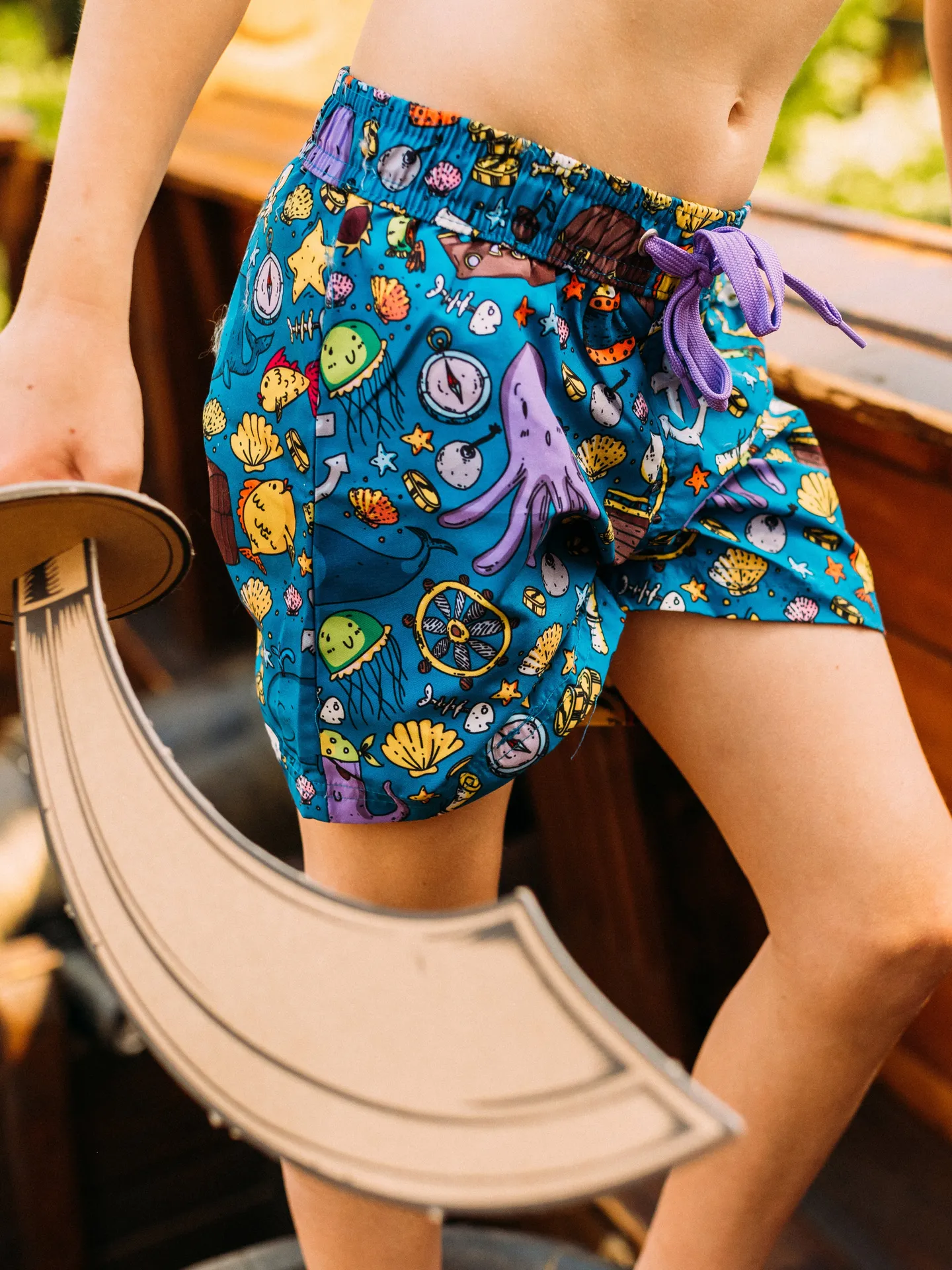 Lustige Badeshorts für Jungen Piratenleben - Image 4