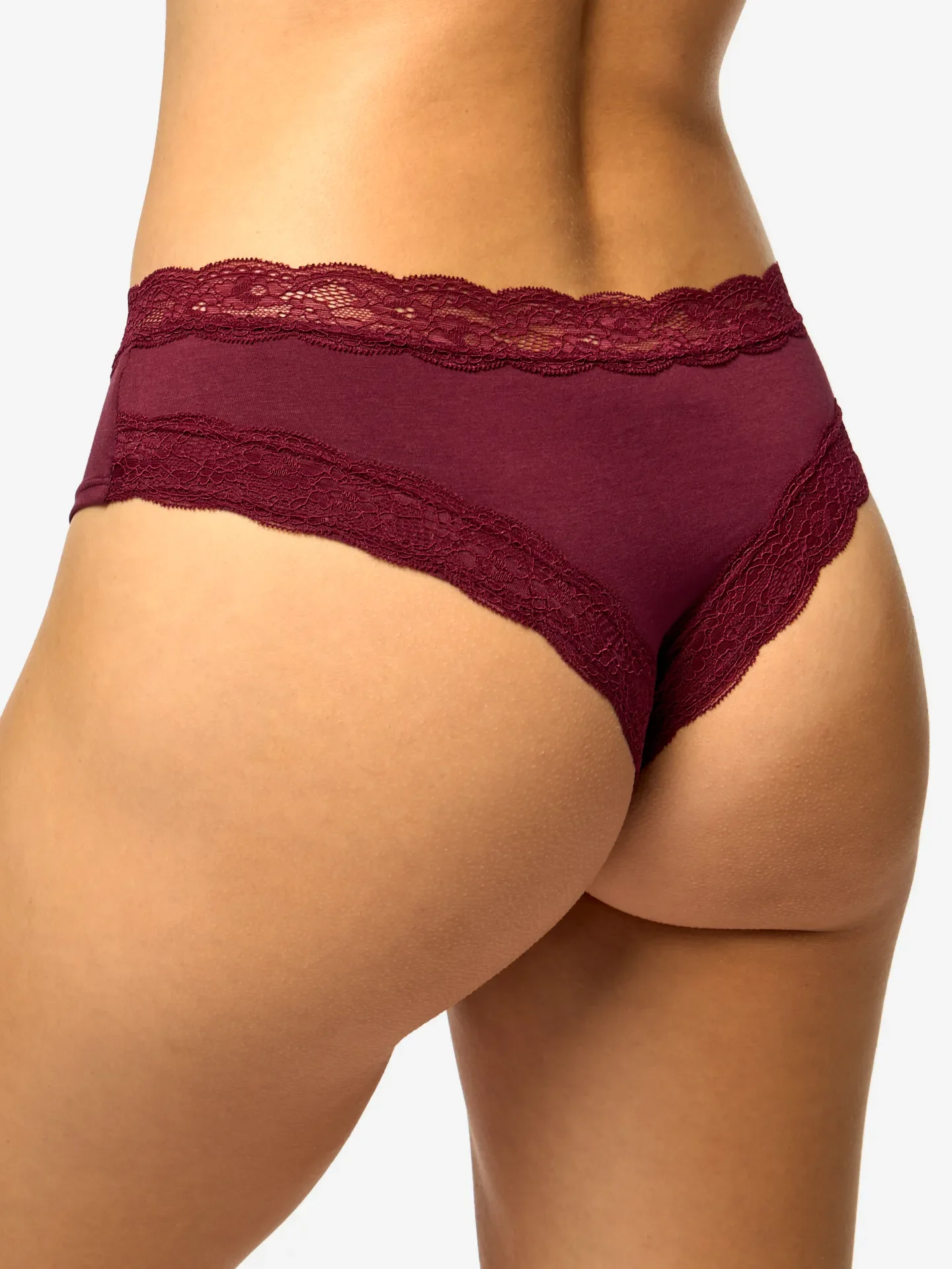Burgunderrote Spitzenhöschen für Frauen - Image 3