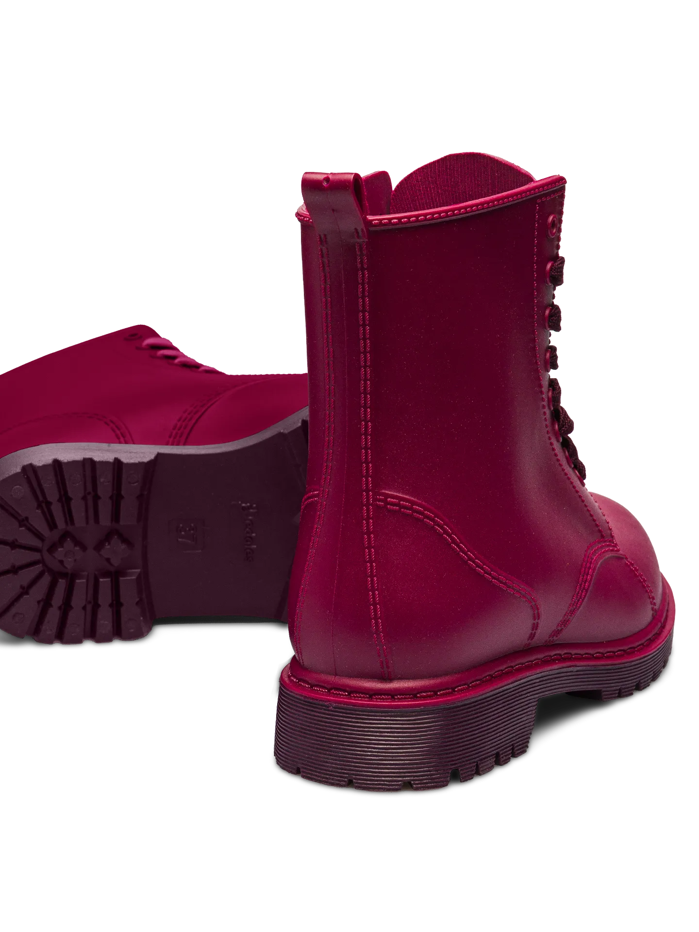 Burgunderrote Regenstiefel für Frauen - Image 3