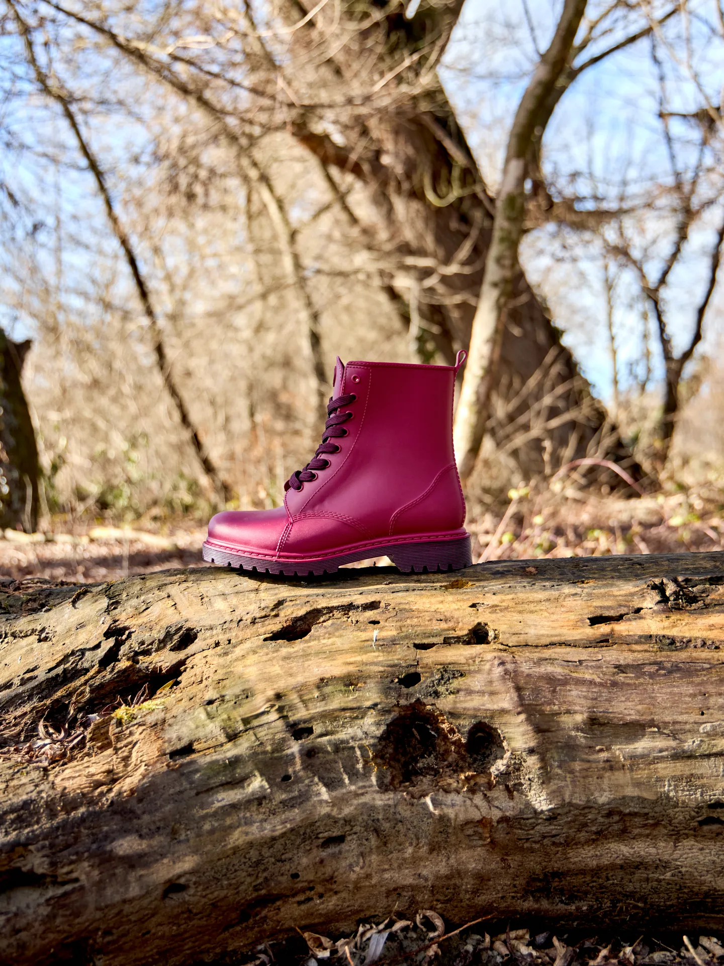 Burgunderrote Regenstiefel für Frauen - Image 6