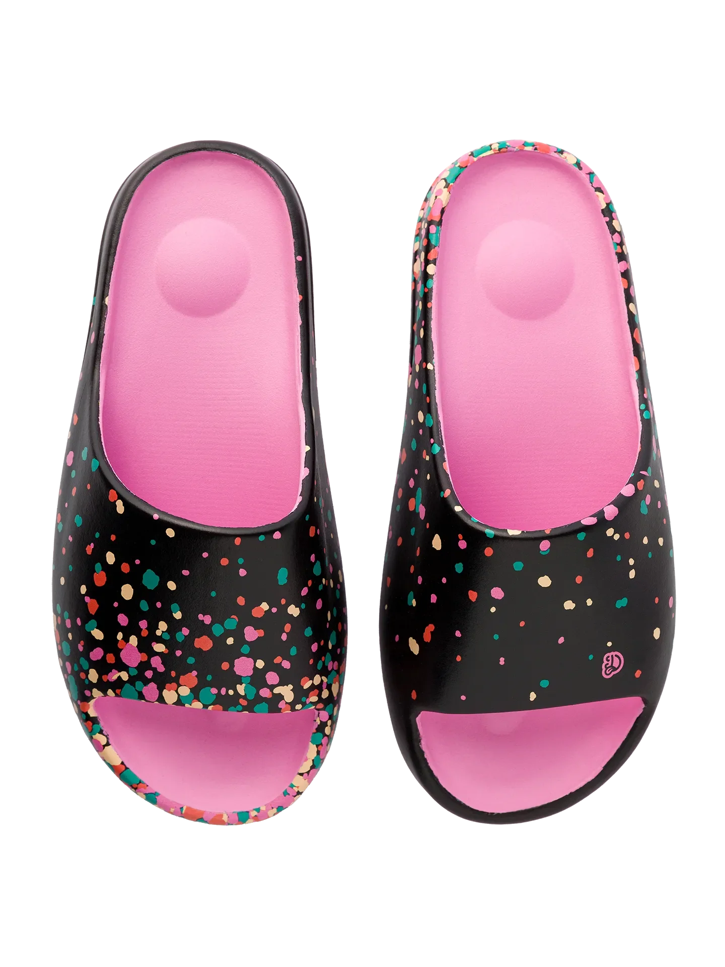 Lustige chunky Pantoletten Bunte Tropfen - Image 2