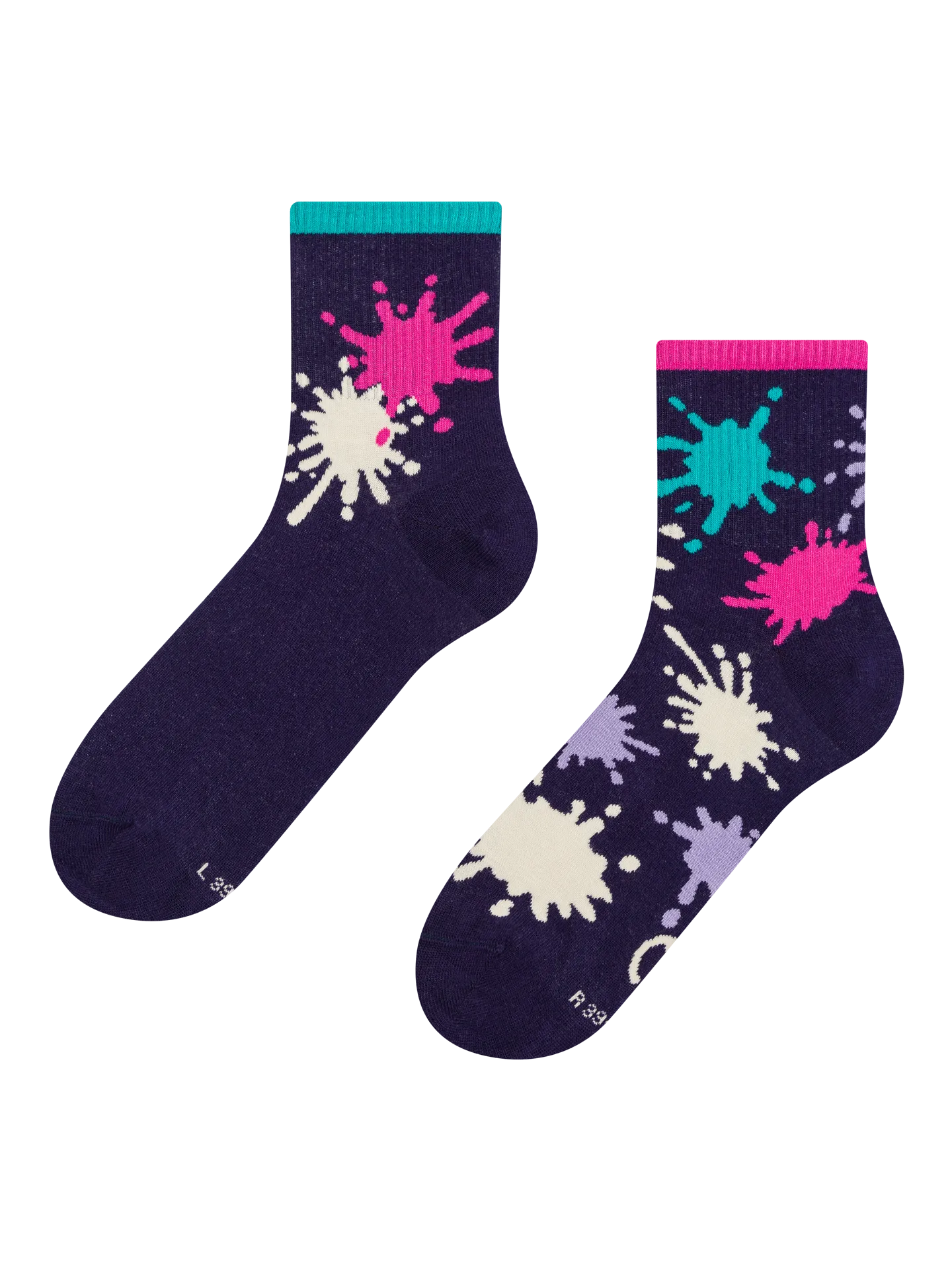 Lustige Crewsocken Bunte Kleckse