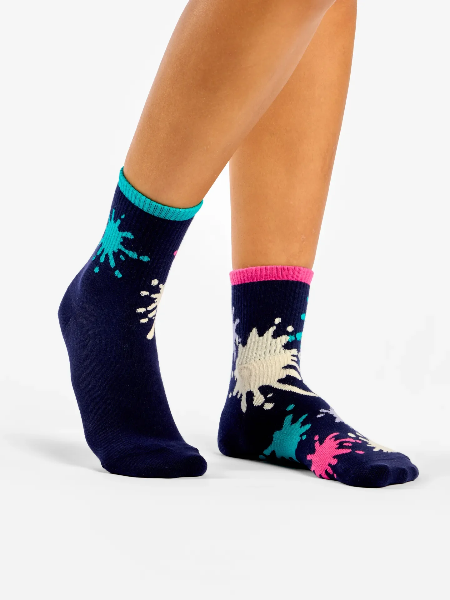 Lustige Crewsocken Bunte Kleckse - Image 3