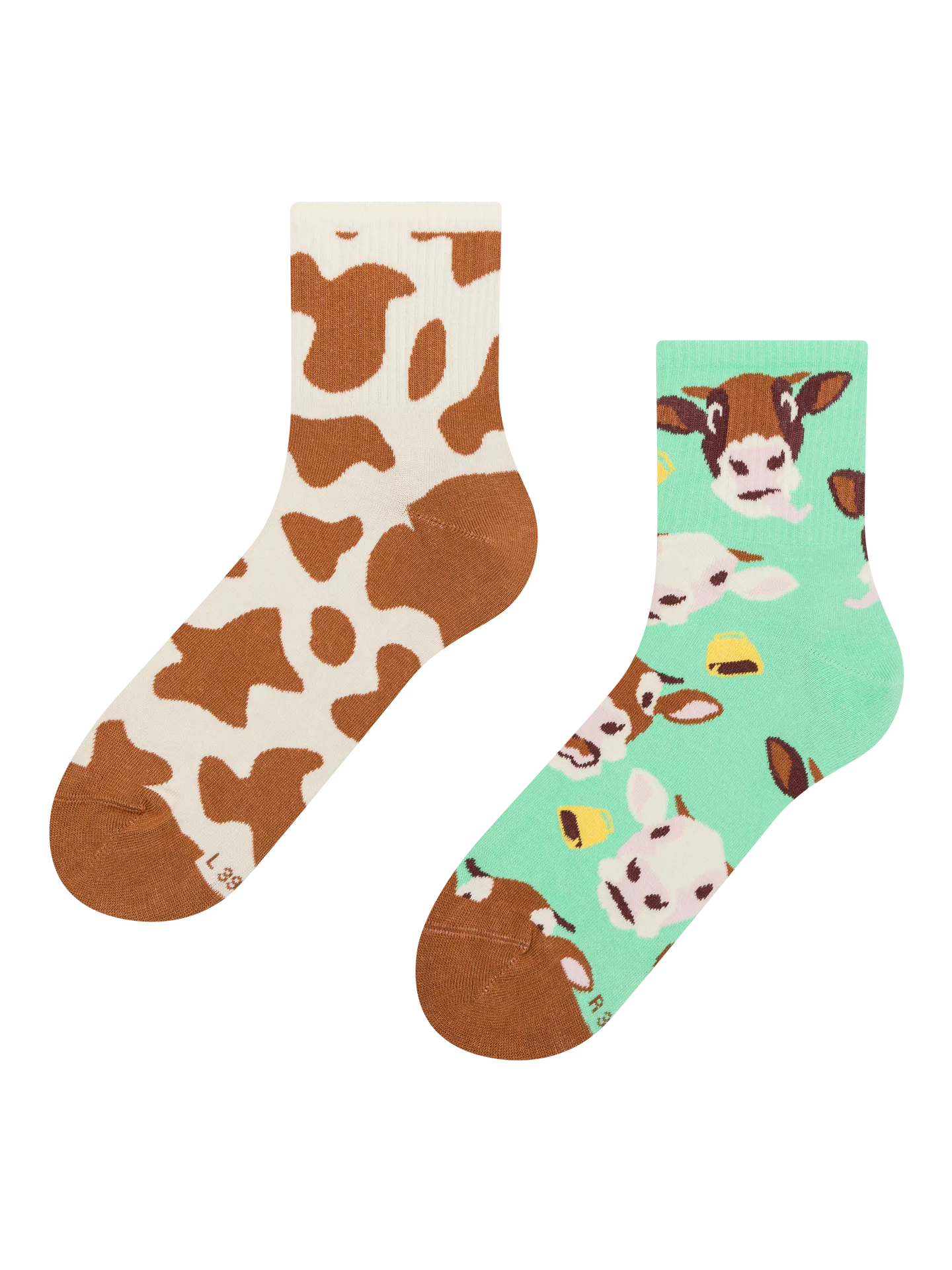Lustige Crewsocken Kuh und Glocke
