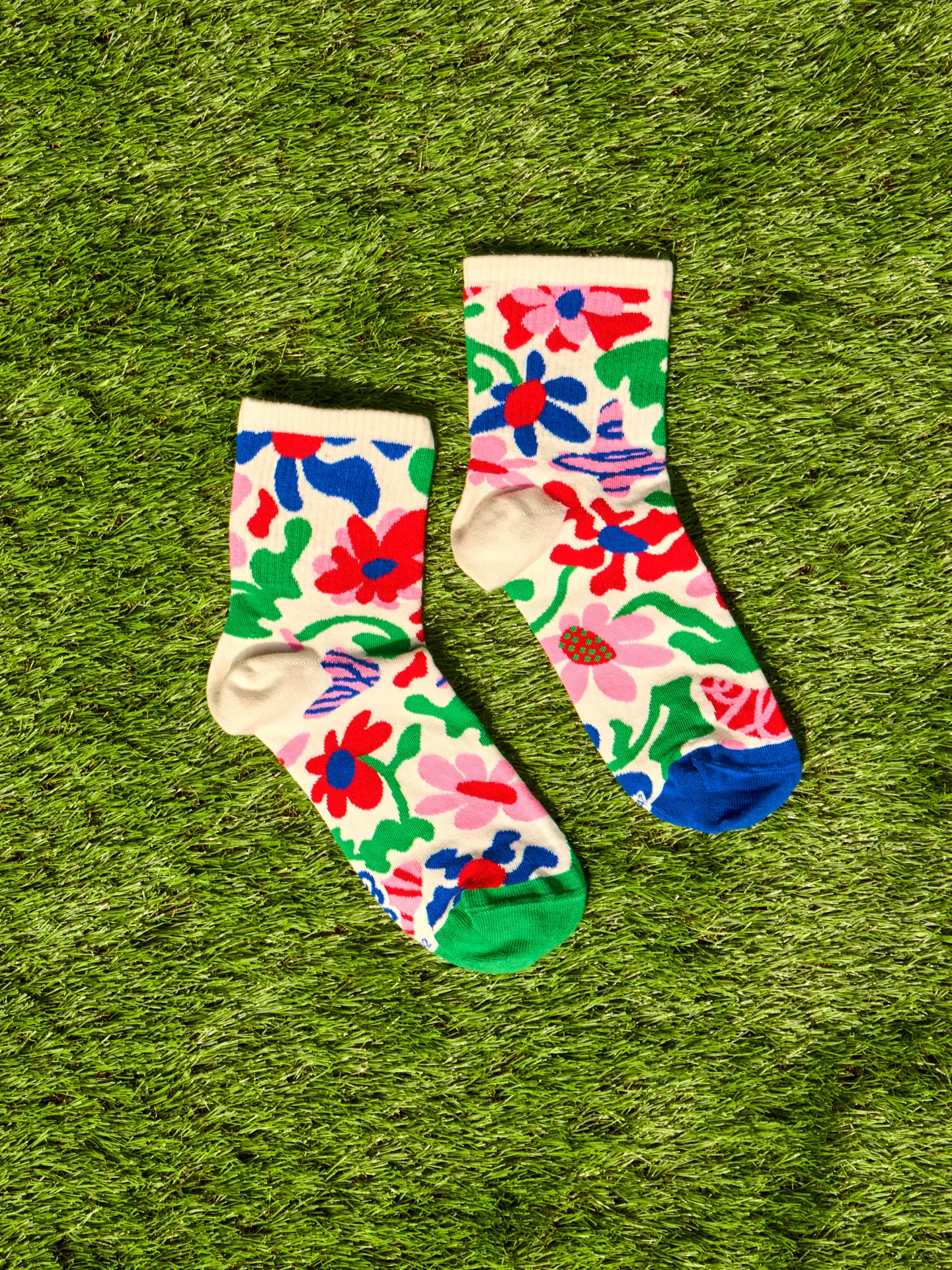 Lustige Crewsocken Verrückte Blumen - Image 2