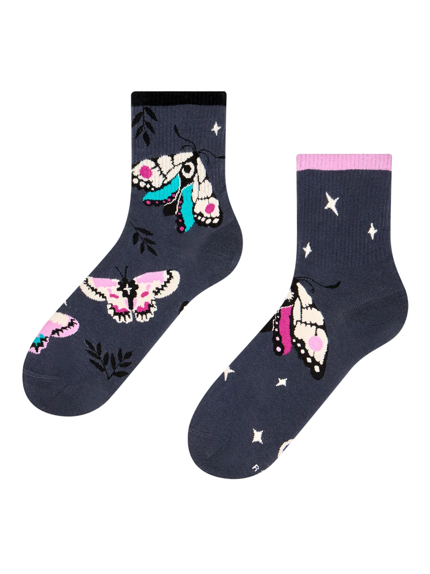 Lustige Crewsocken Nachtschmetterlinge