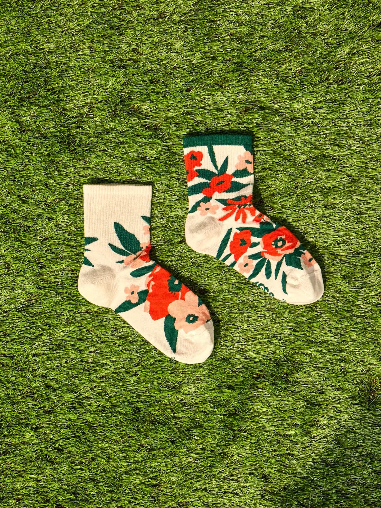 Lustige Crewsocken Mohnblumengarten - Image 2