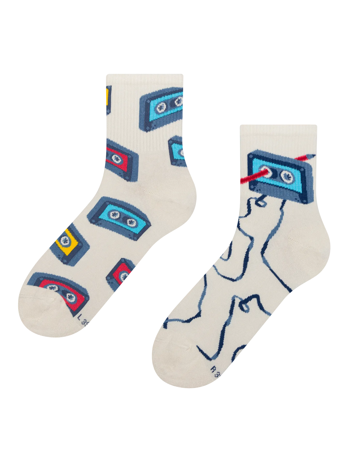Lustige Crewsocken Musikkassetten