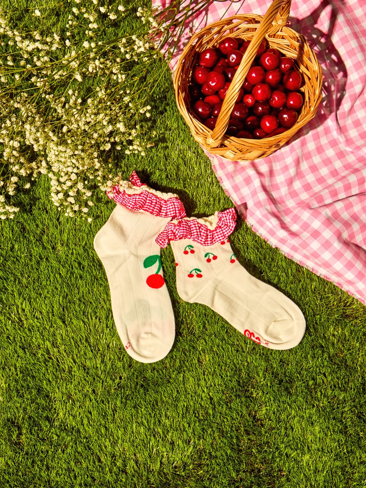 Cutecore-Socken Picknick-Kirschen - Image 3