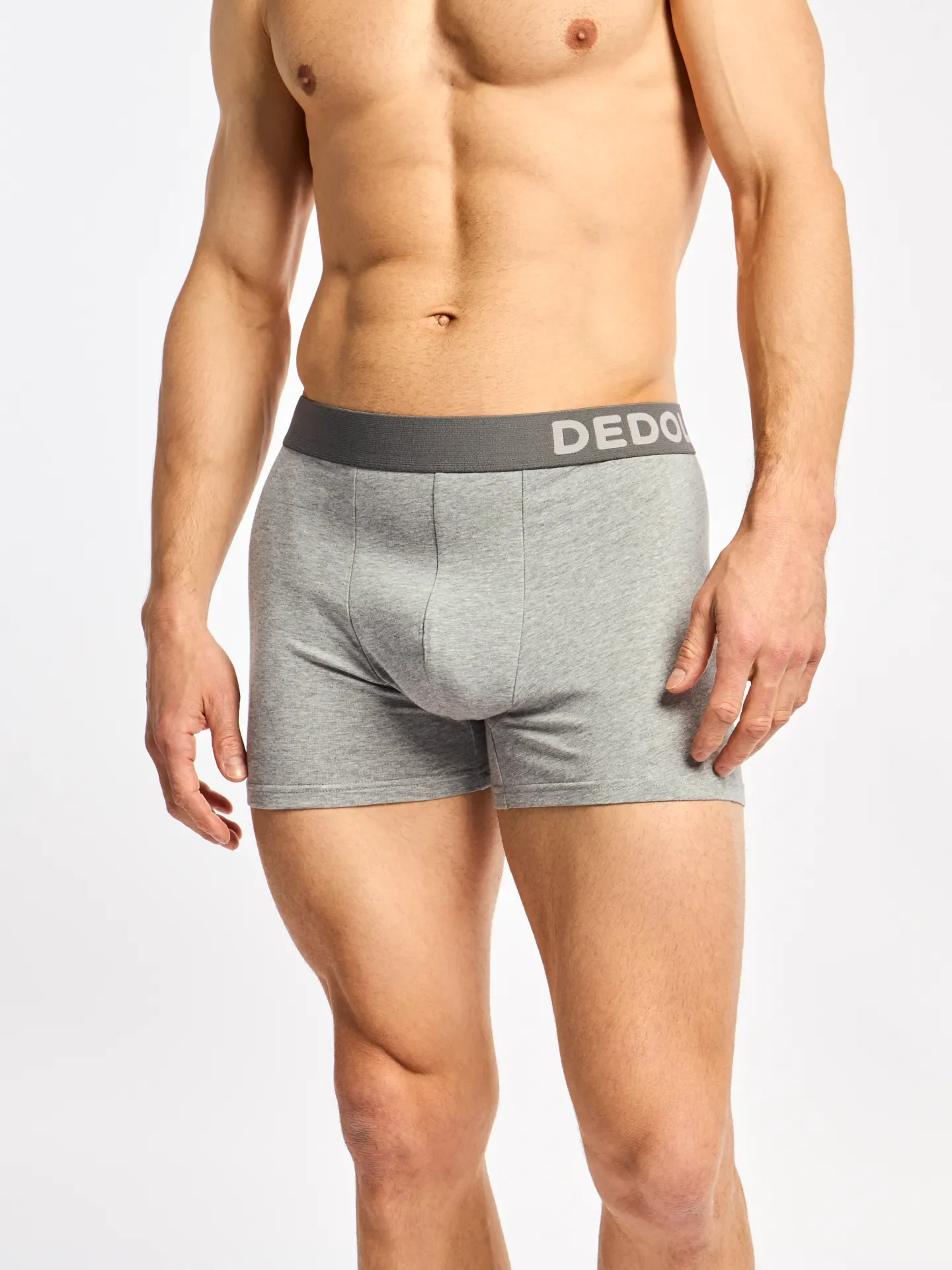 Dunkelgraue Melange Boxershorts für Männer - Image 3