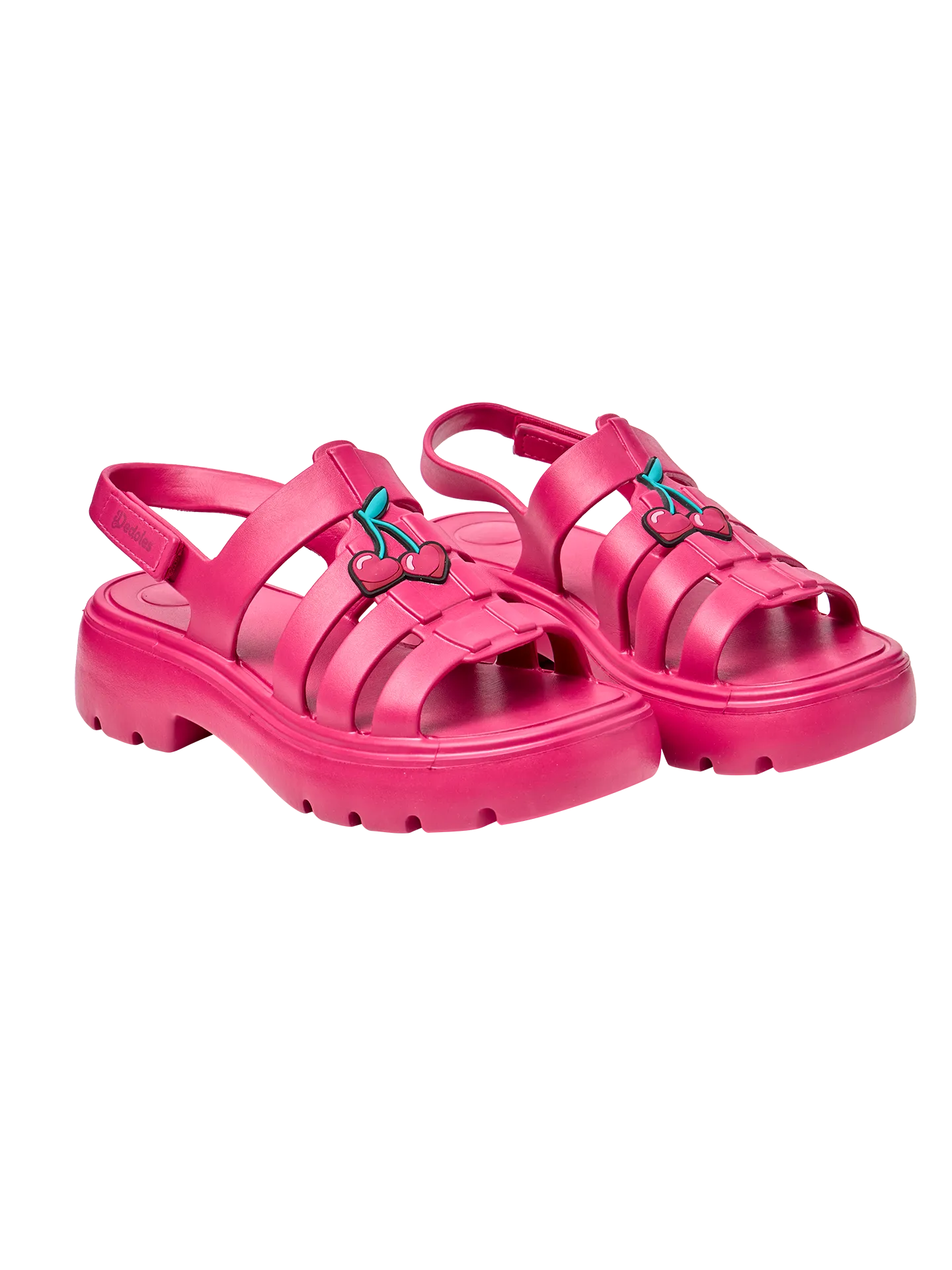 Dunkelrosa Eva Fisherman Sandalen für Damen