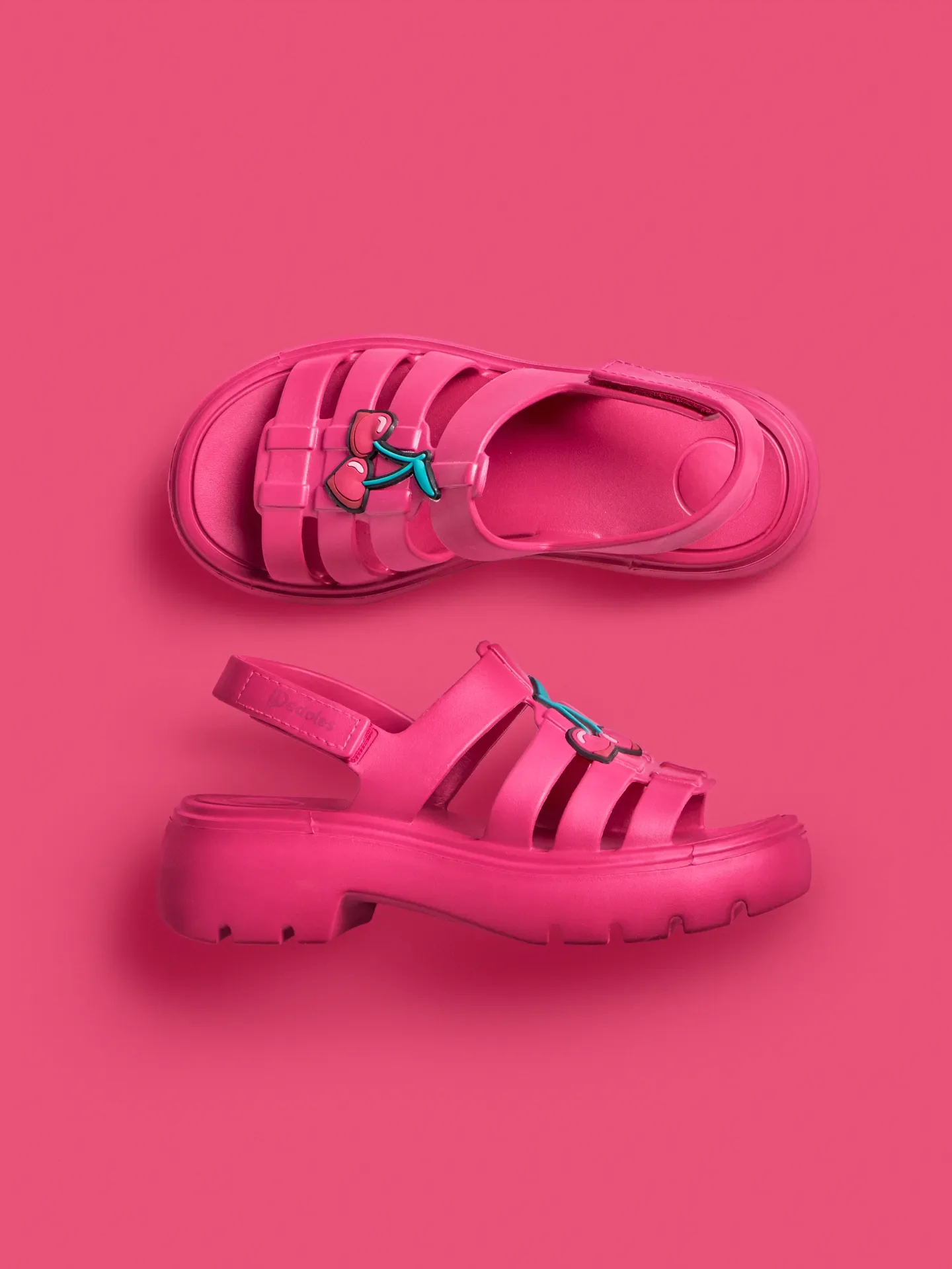 Dunkelrosa Eva Fisherman Sandalen für Damen - Image 3