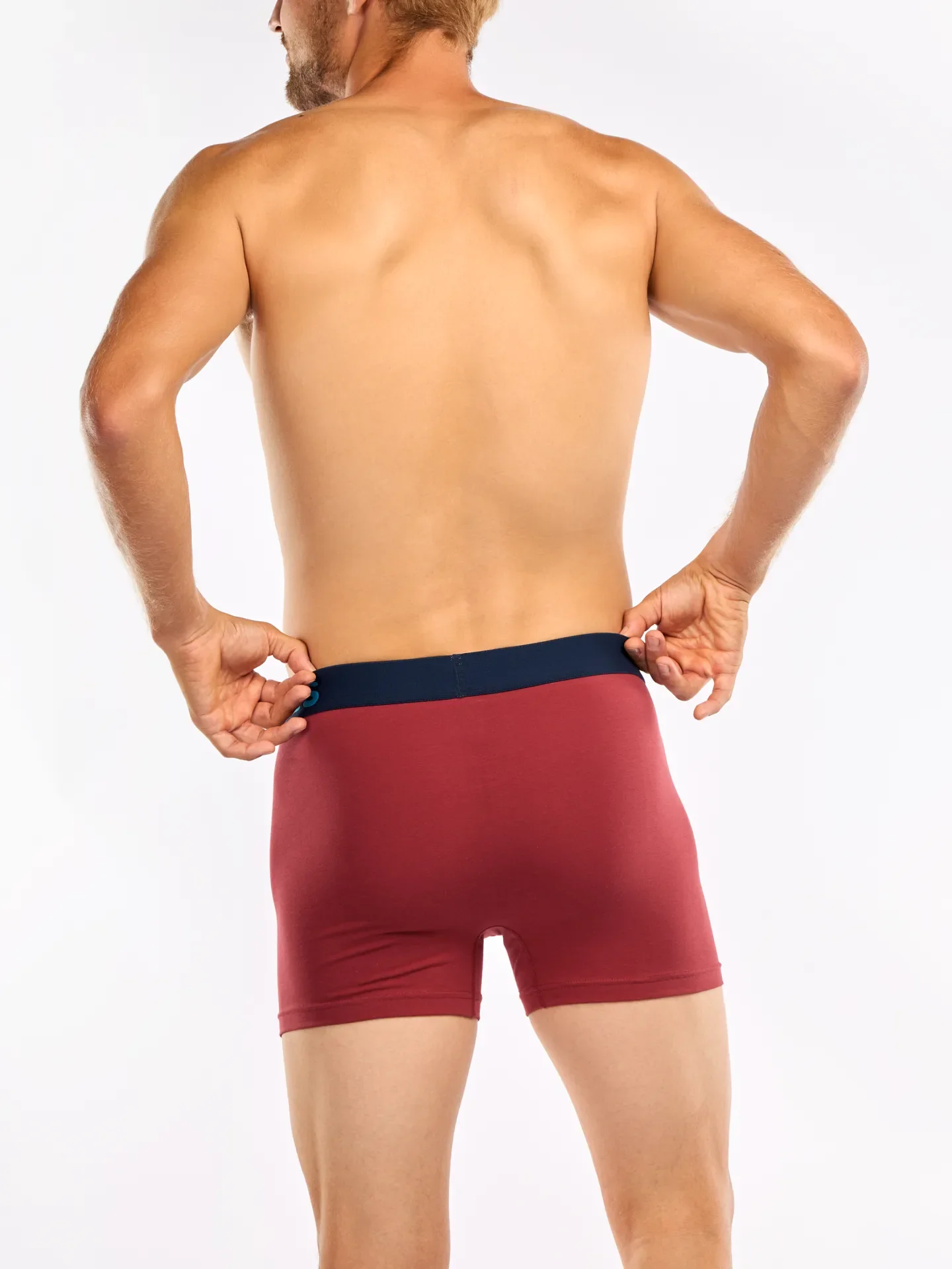 Dunkelrote Boxershorts für Männer - Image 2