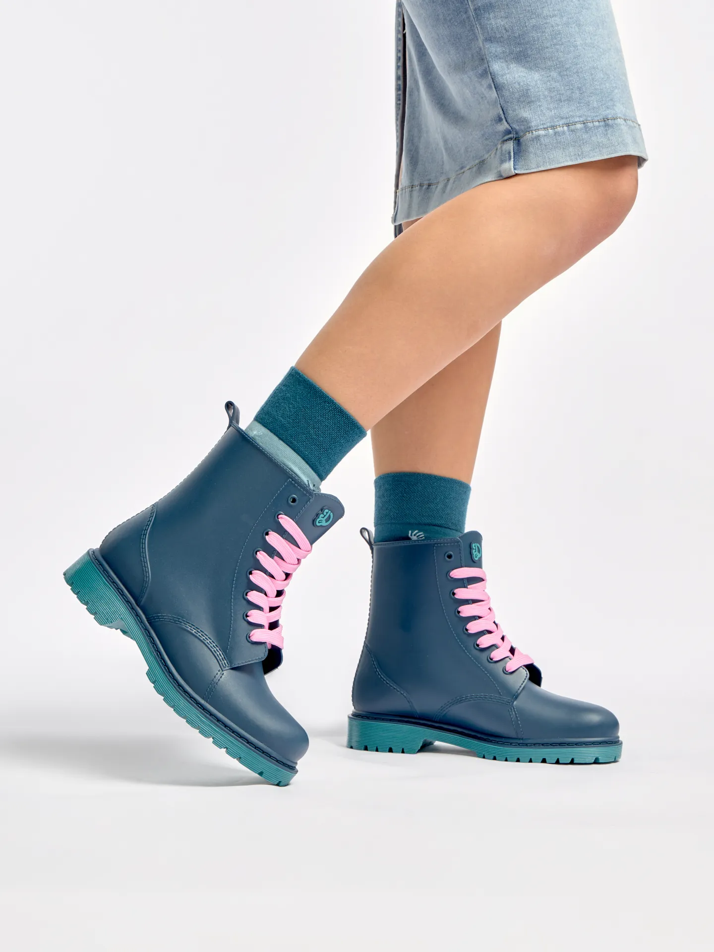 Smaragdblaue Regenstiefel für Frauen - Image 5