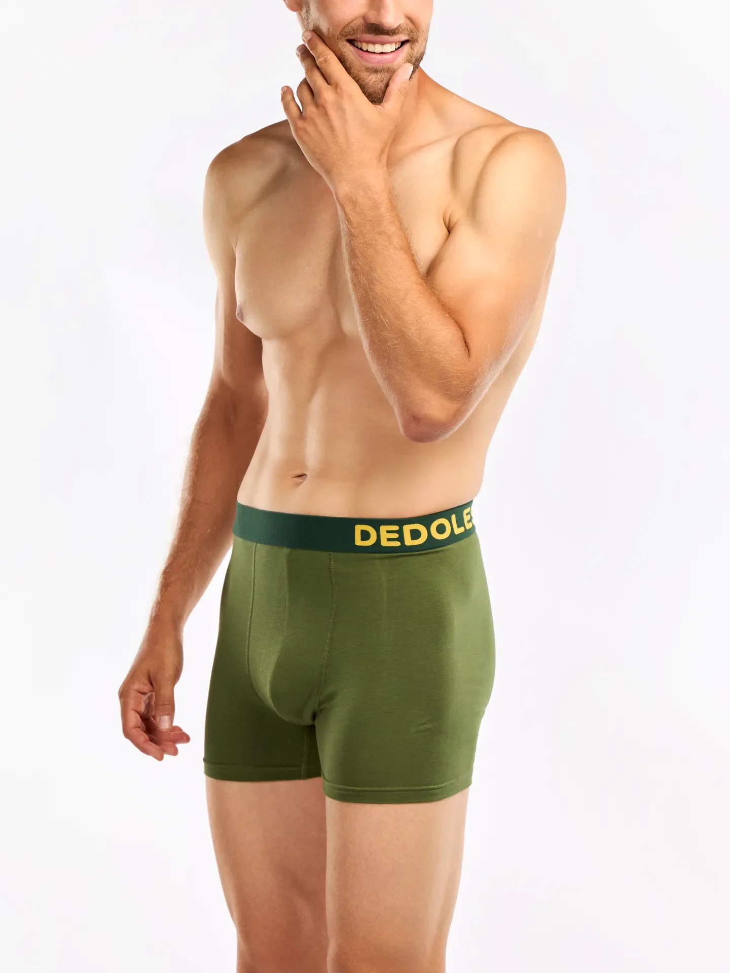 Waldgrüne Boxershorts für Männer - Image 4