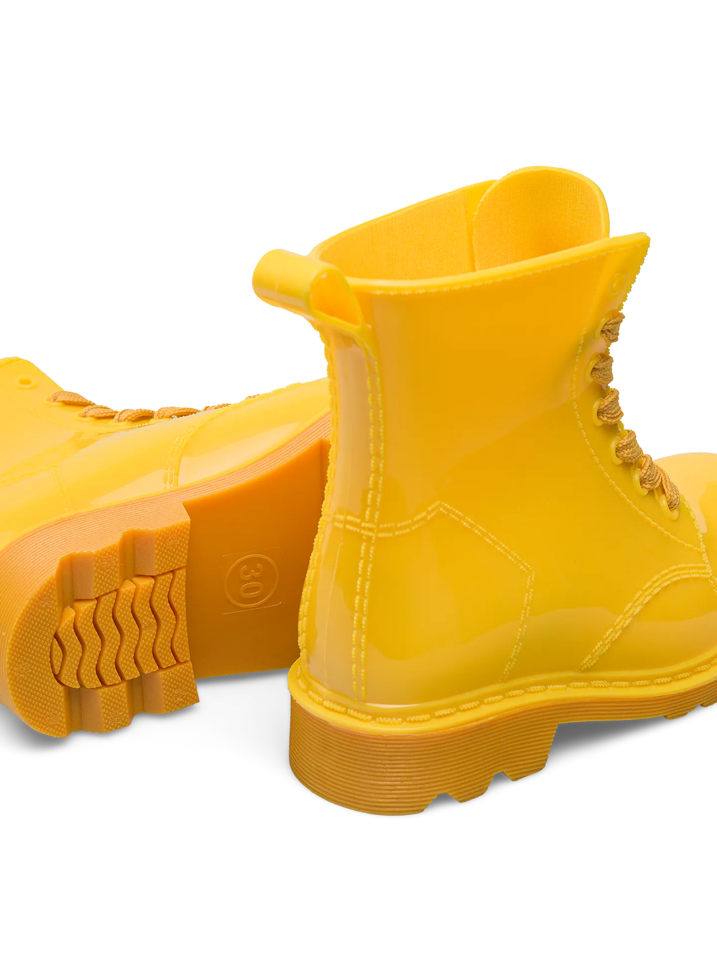 Lustige goldgelbe Regenstiefel für Kinder - Image 3