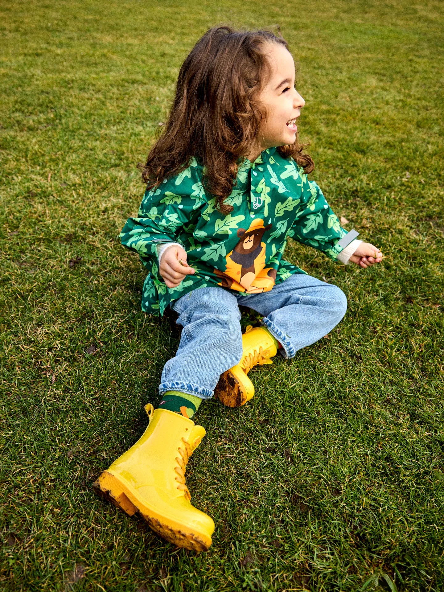 Lustige goldgelbe Regenstiefel für Kinder - Image 7