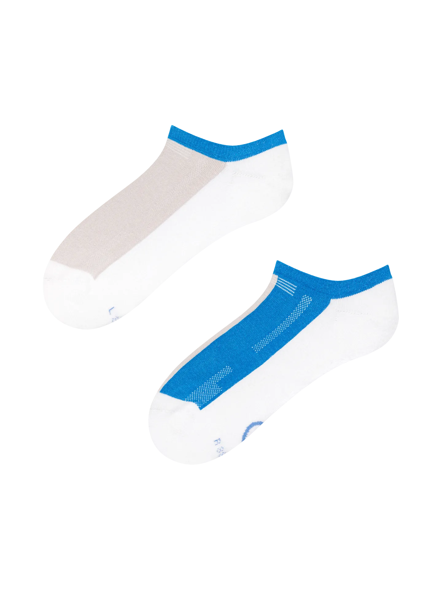 Graue und blaue funktionelle Sneakersocken