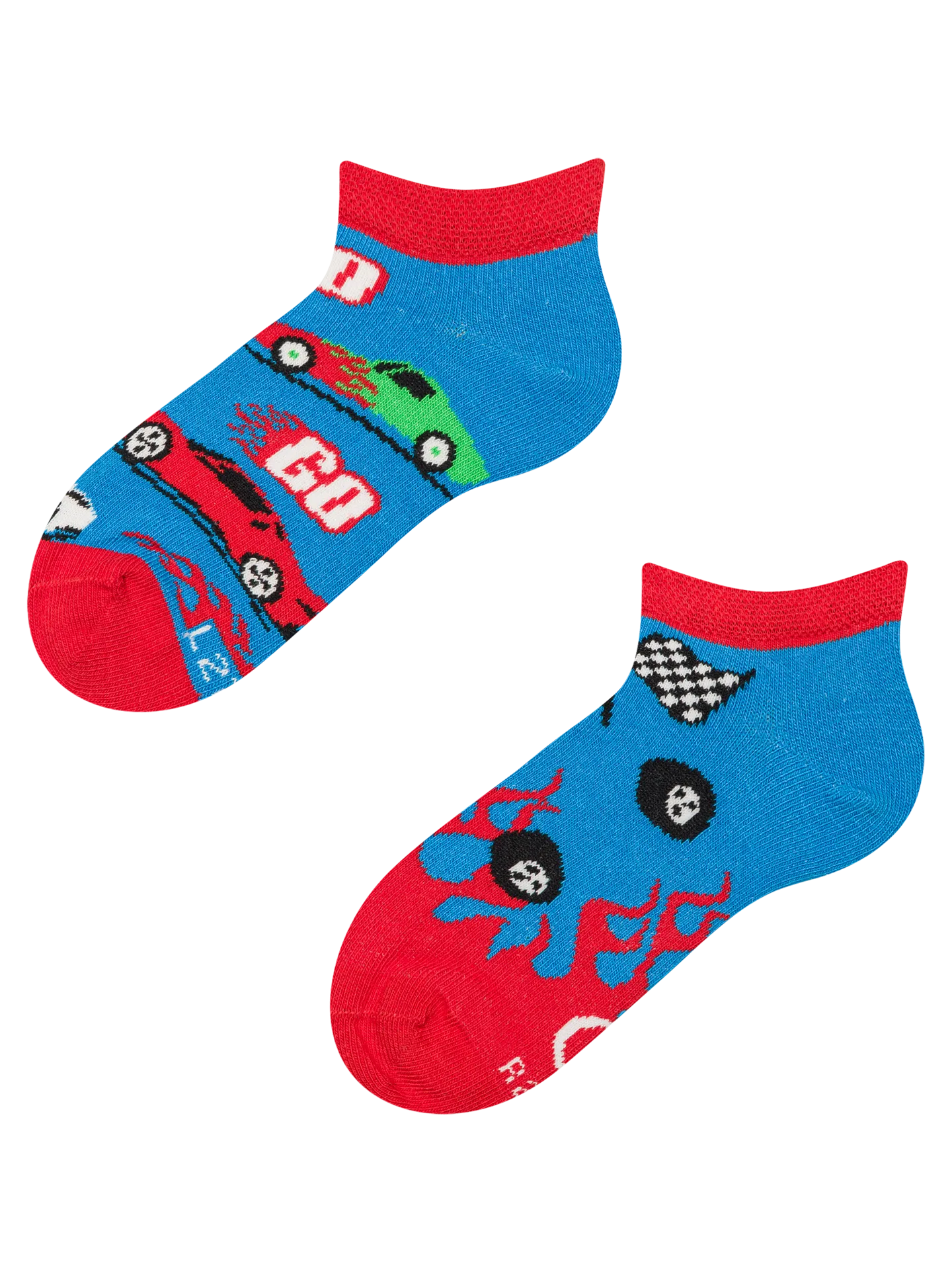Lustige Knöchelsocken für Kinder Schnelle Autos