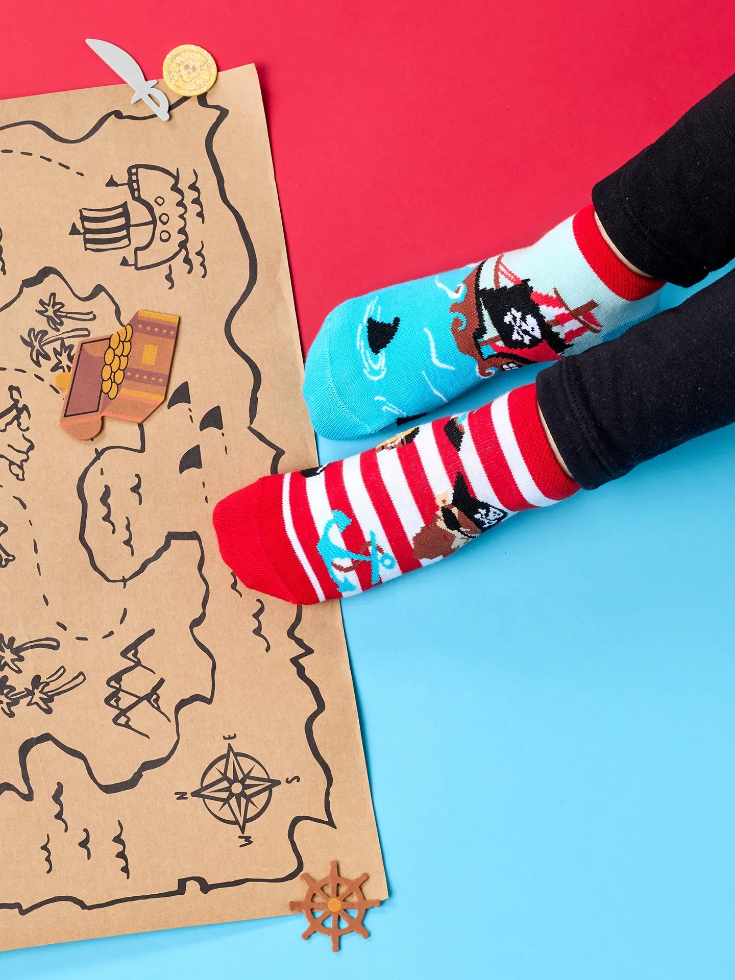 Lustige Knöchelsocken für Kinder Pirat - Image 2