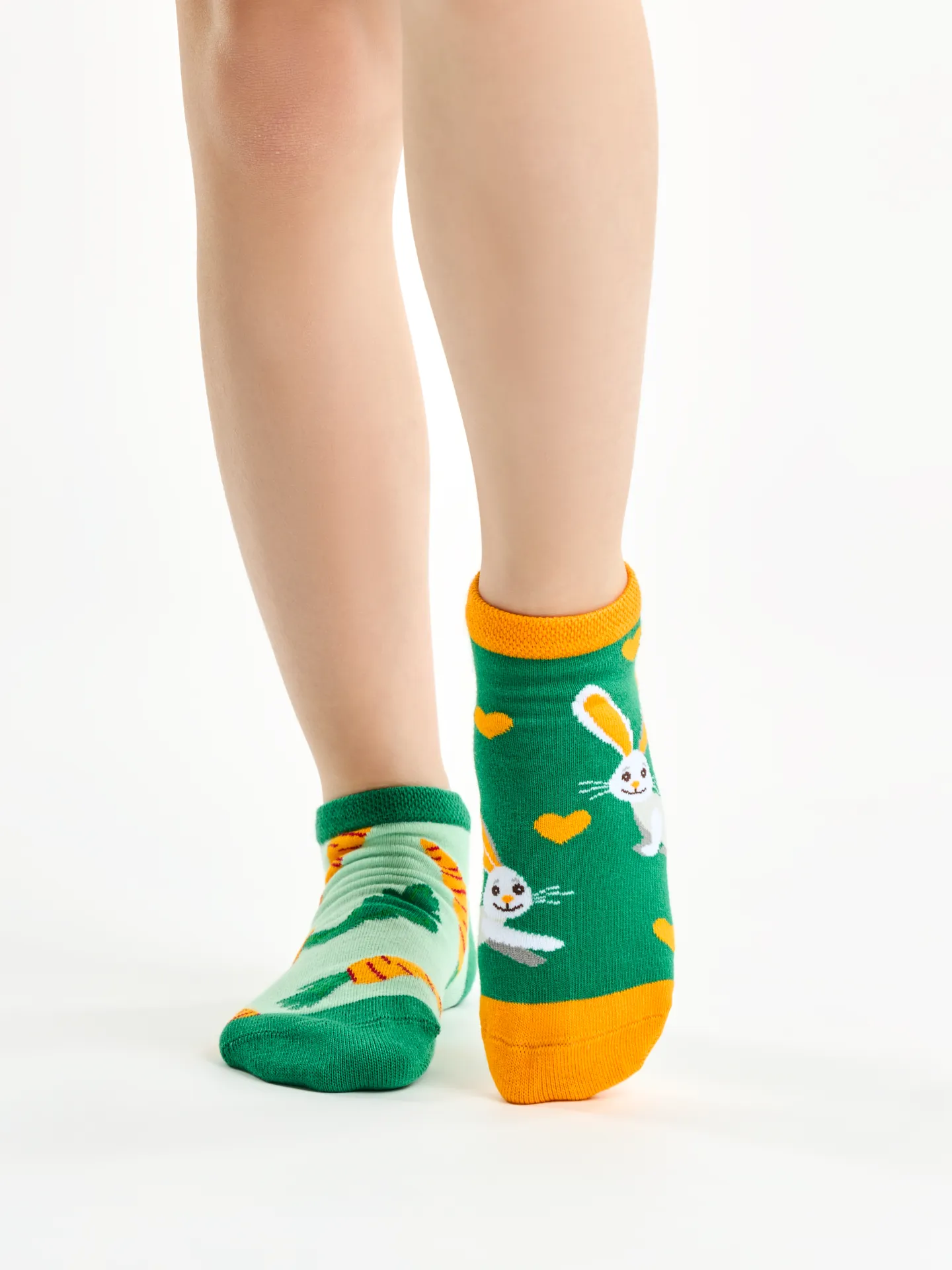 Lustige Knöchelsocken für Kinder Kaninchen und Karotte - Image 2