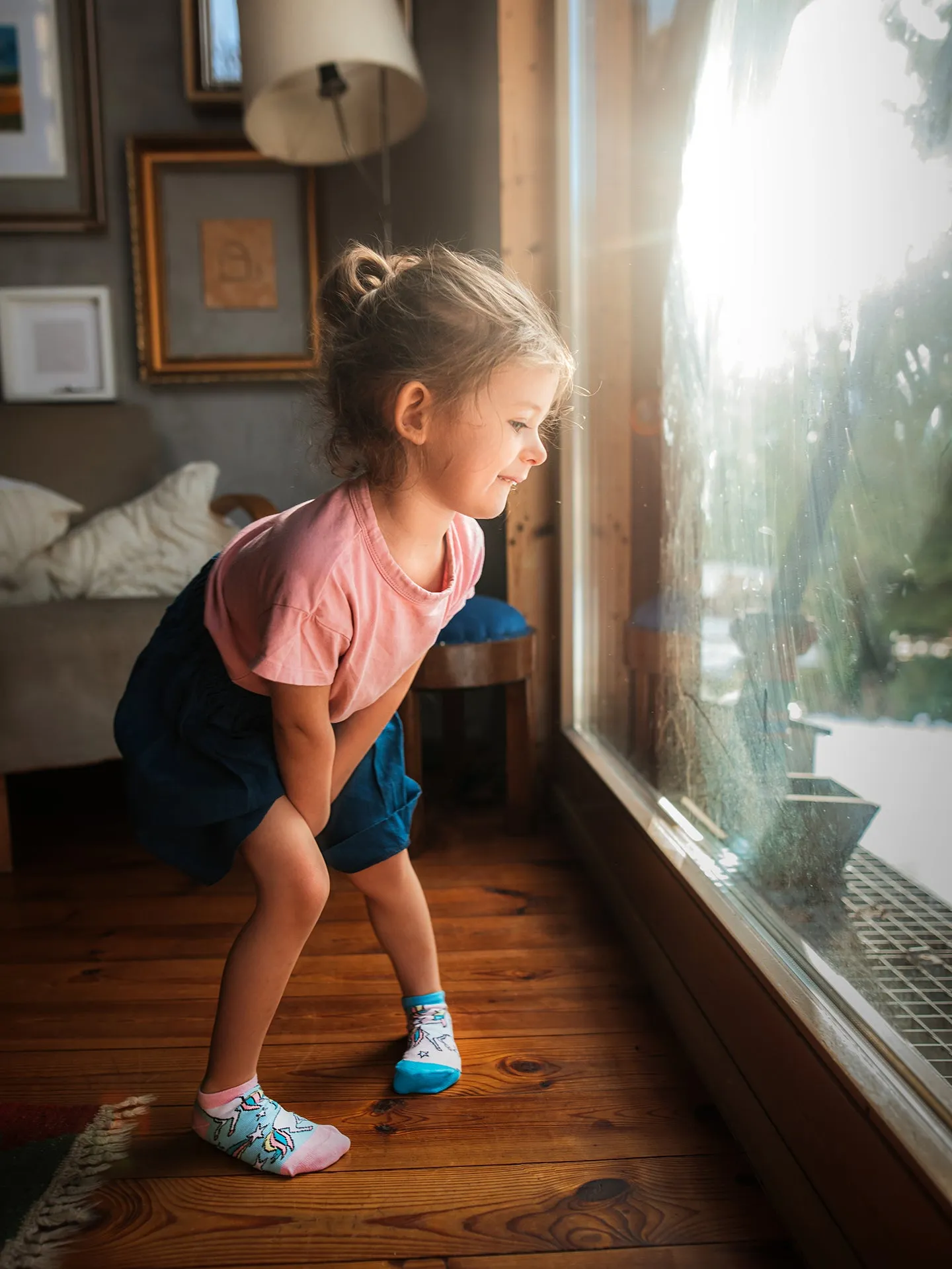Lustige Knöchelsocken für Kinder Regenbogen-Einhorn - Image 2