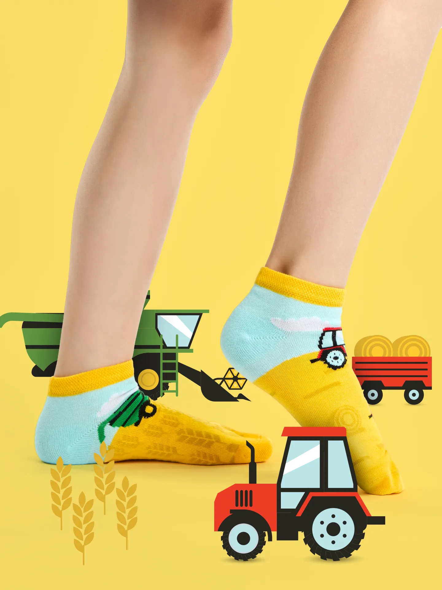 Lustige Knöchelsocken für Kinder Traktor - Image 5